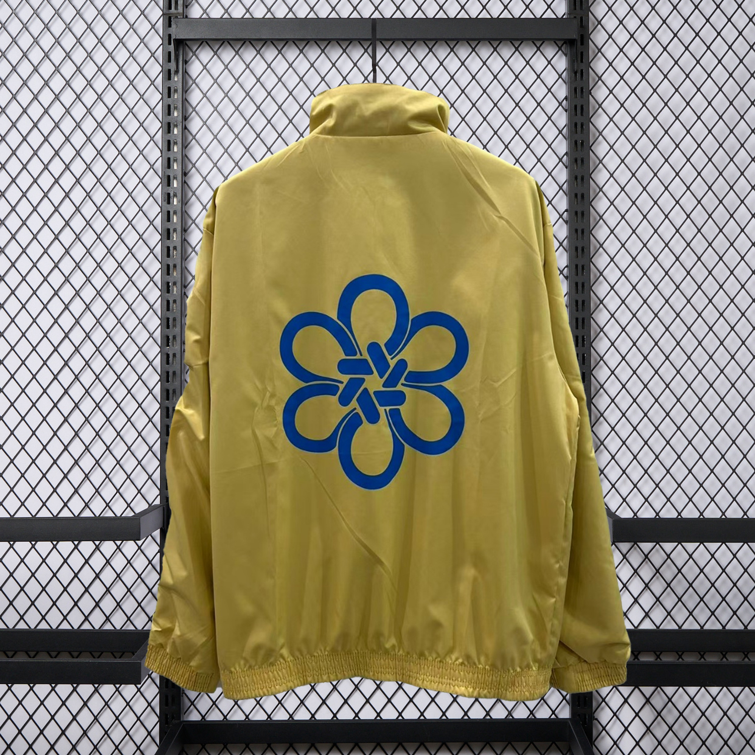 AlphaJersey-Real Madrid 25-26 Cultural Story Chinese Lucky Double Sided Windbreaker Jacket - Blue