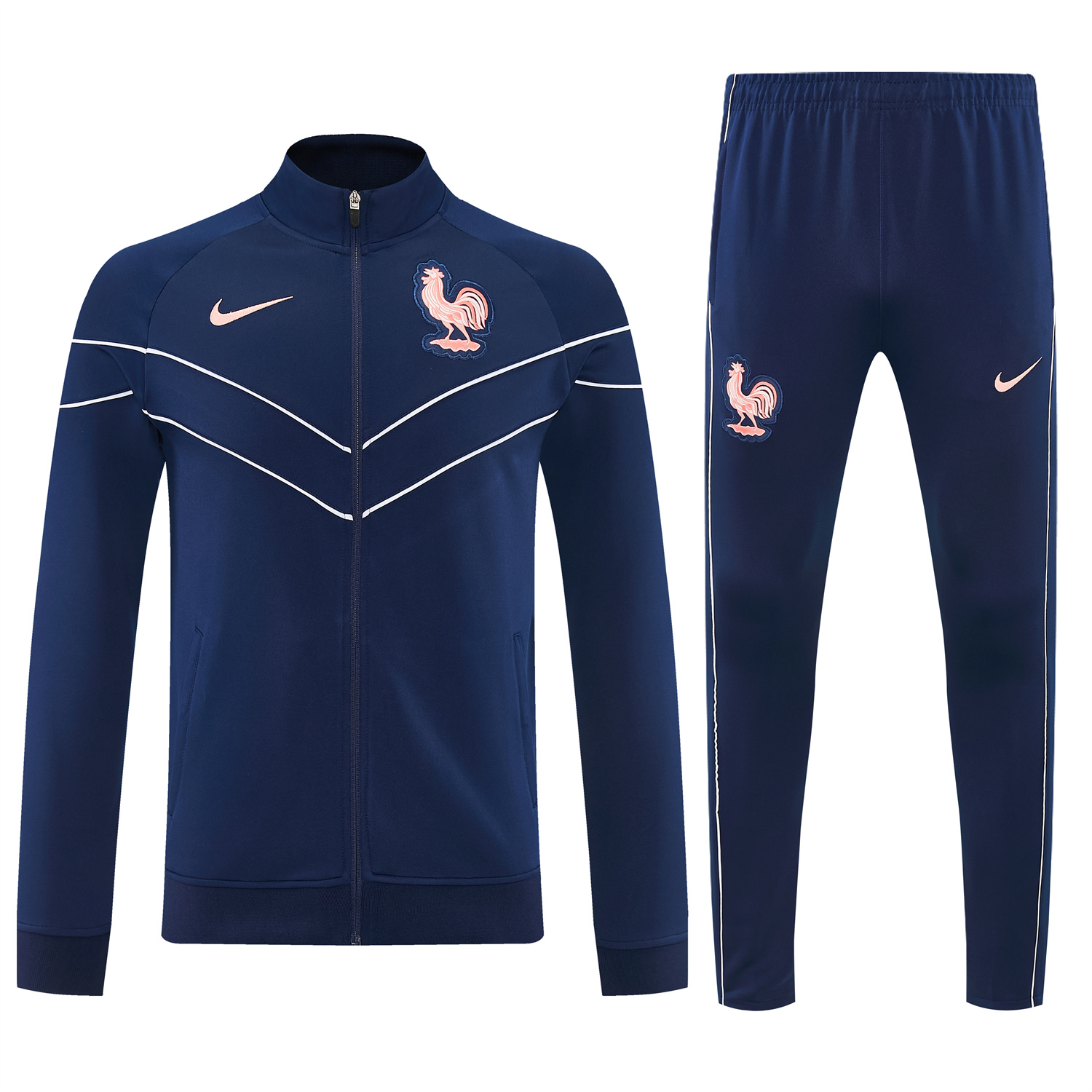 AlphaJersey-France 2026 Jacket Training Tracksuit - Dark Blue Jackets & Pants