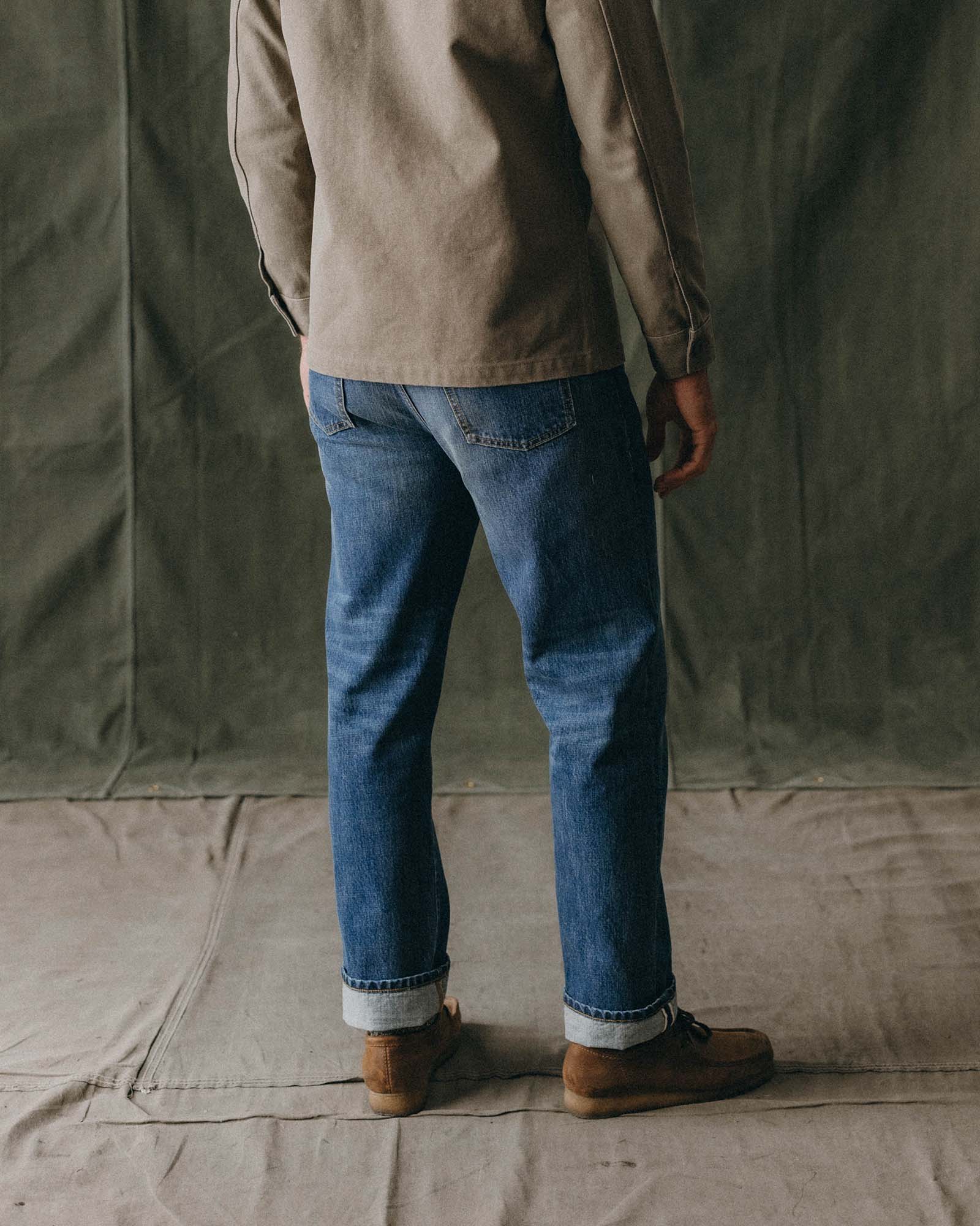 The Straight Jean in Mid Wash Organic Selvedge | Modern Menswear by yycbvcnbmmnbm