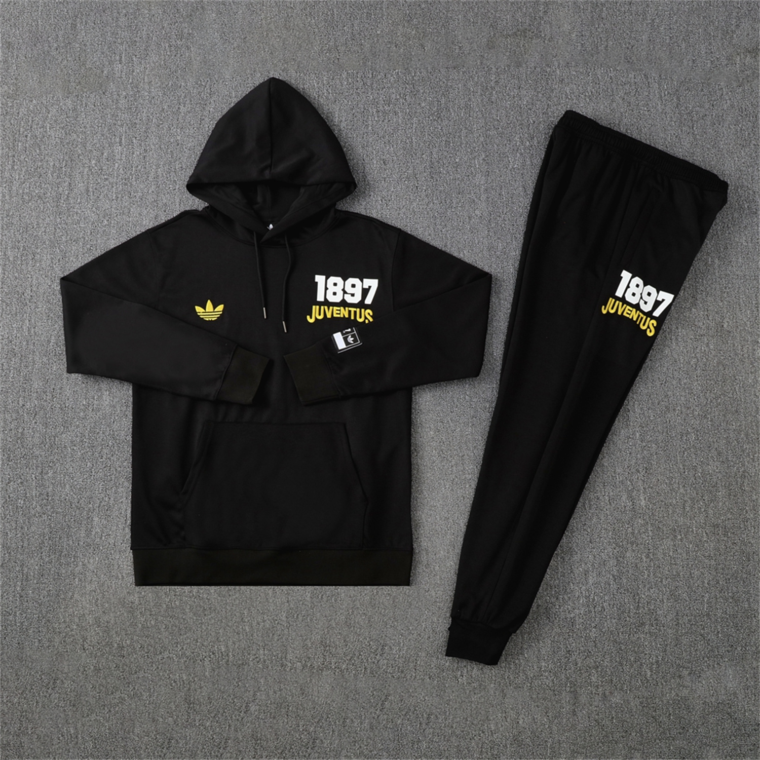 AlphaJersey-Juventus 25-26 Originals Varsity Hoodie Set - Black Hoodie and Pants
