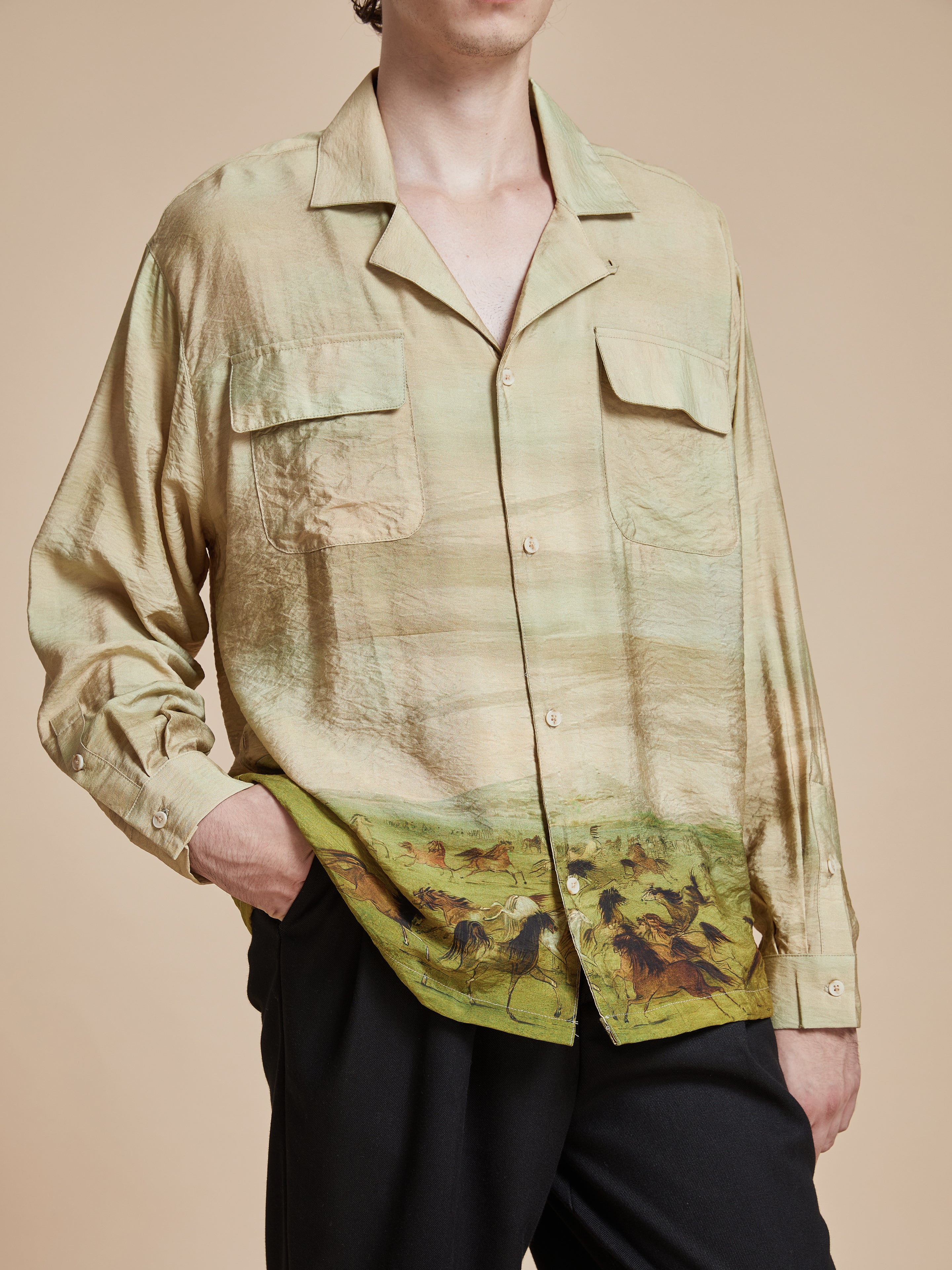 Grasslands Long Sleeve Camp Shirt | Modern Menswear by yycbvcnbmmnbm