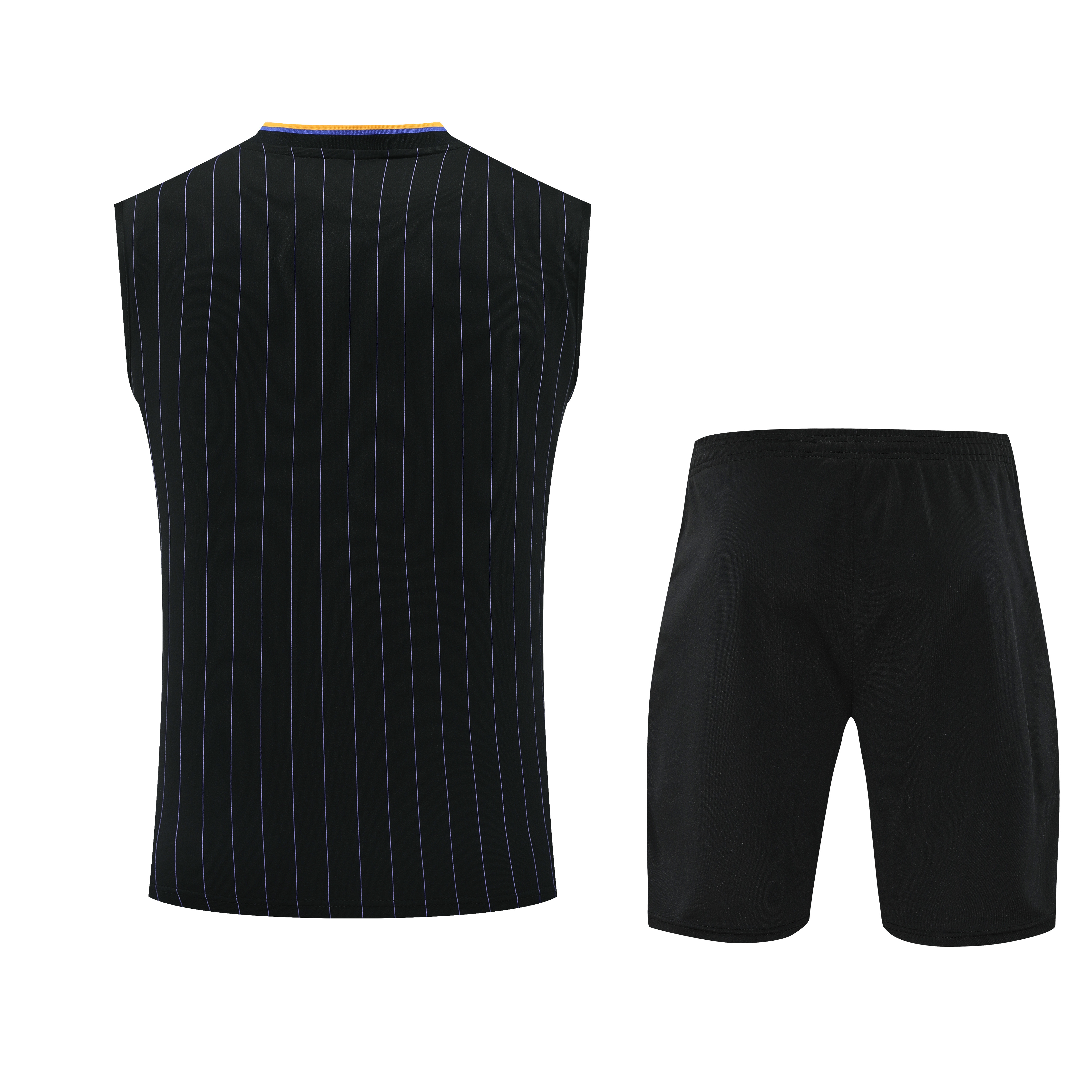 AlphaJersey-Manchester United 25-26 Vest Training Set - Black Top & Black Shorts