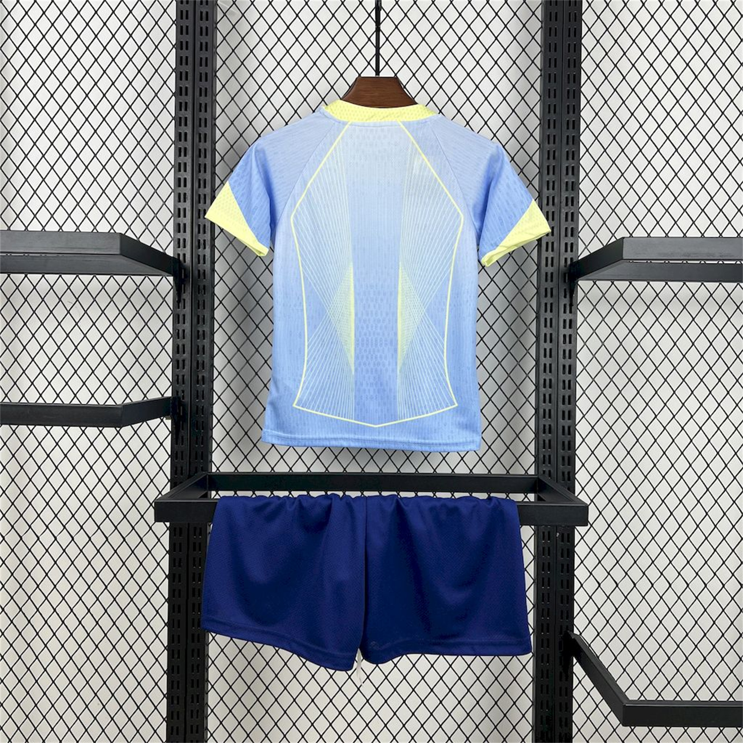 AlphaJersey-Barcelona 25-26 T90 White Lines Light Blue Gradient Special Kids Kit