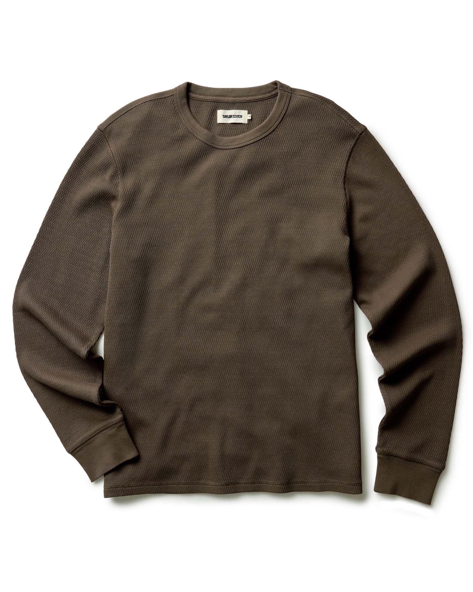 The Organic Cotton Crew in Fatigue Olive Waffle | Modern Menswear by yycbvcnbmmnbm