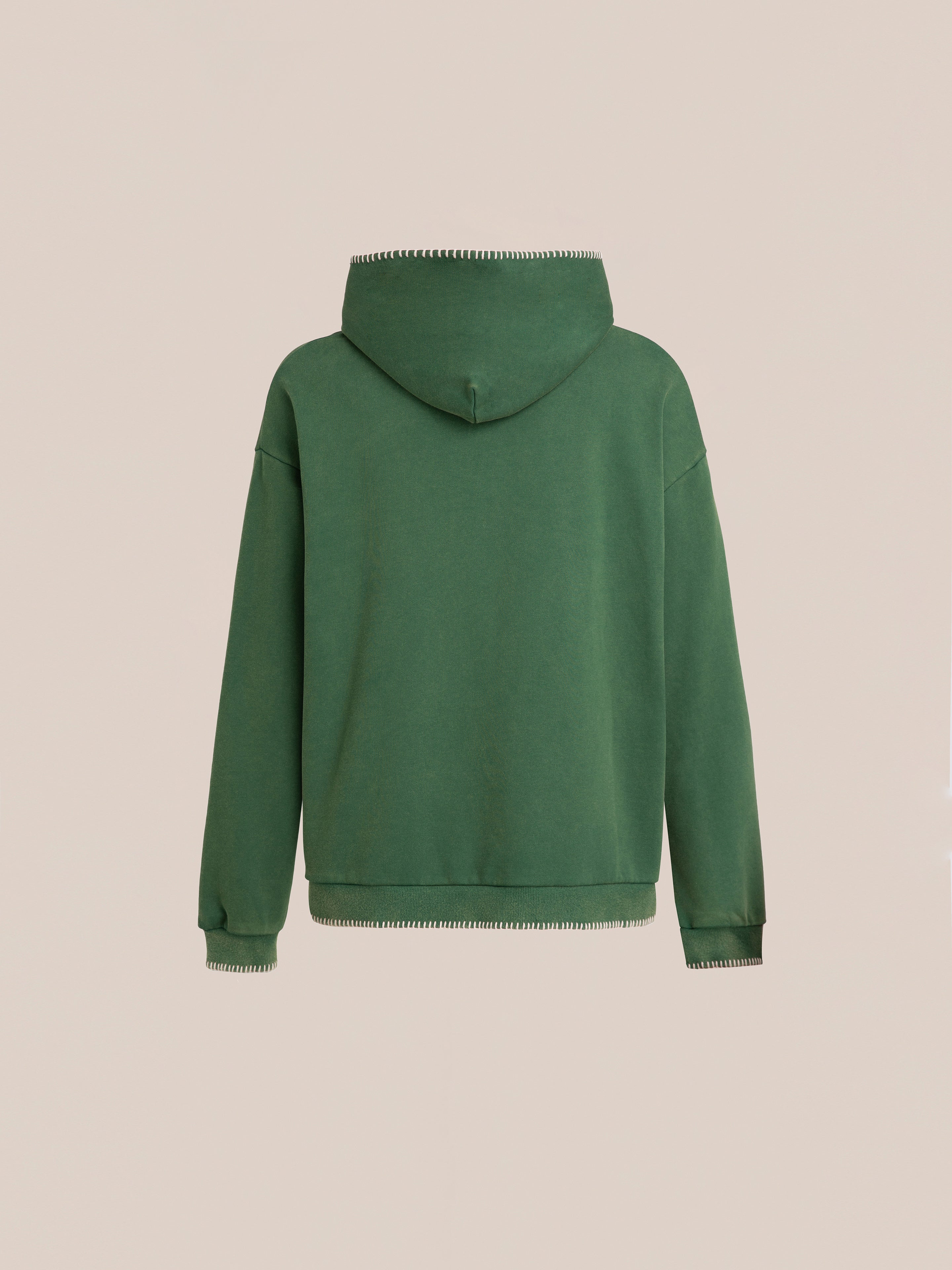 Stitched Border Distressed Logo Hoodie | Modern Menswear by yycbvcnbmmnbm