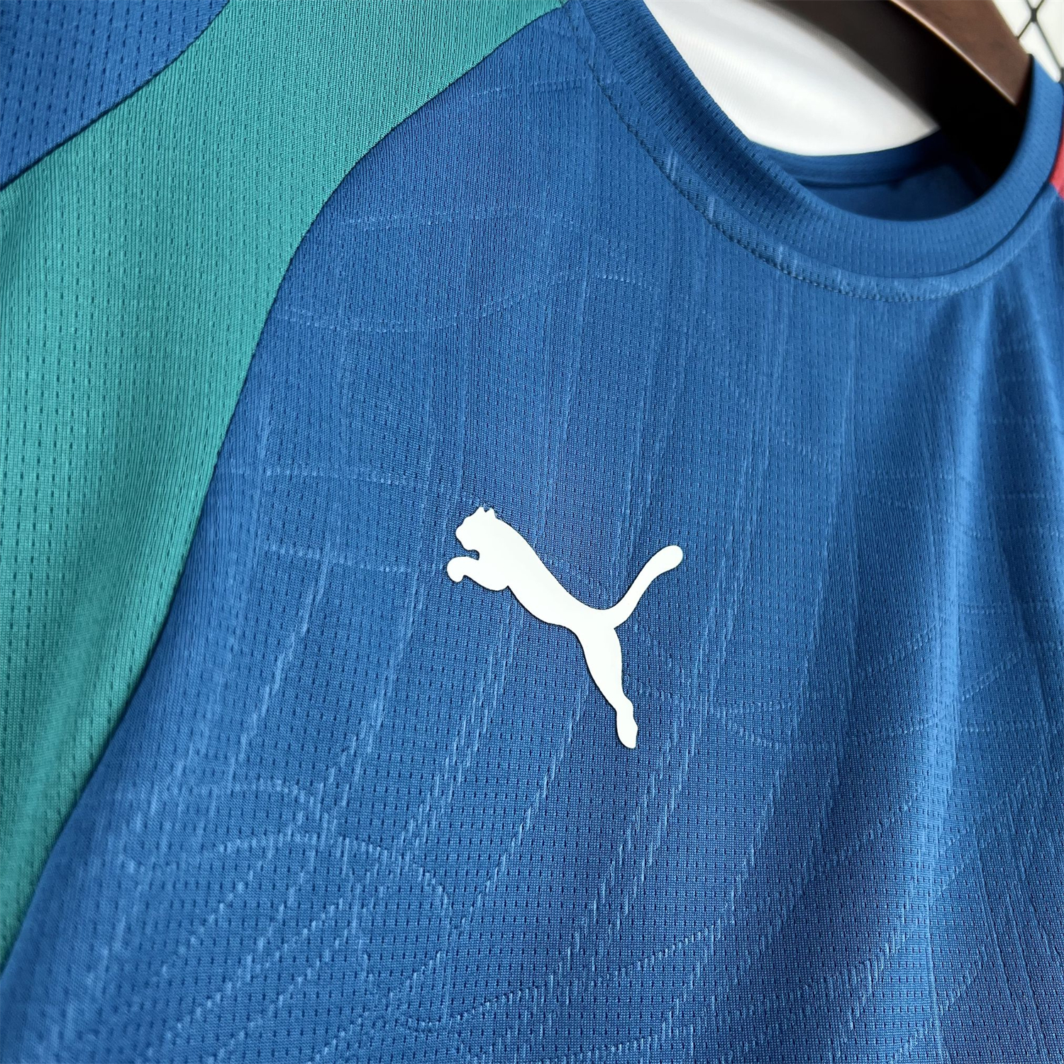 AlphaJersey-Portugal 2026 Muted Blue With Emerald Green Pre-Match Jersey - Fans Version