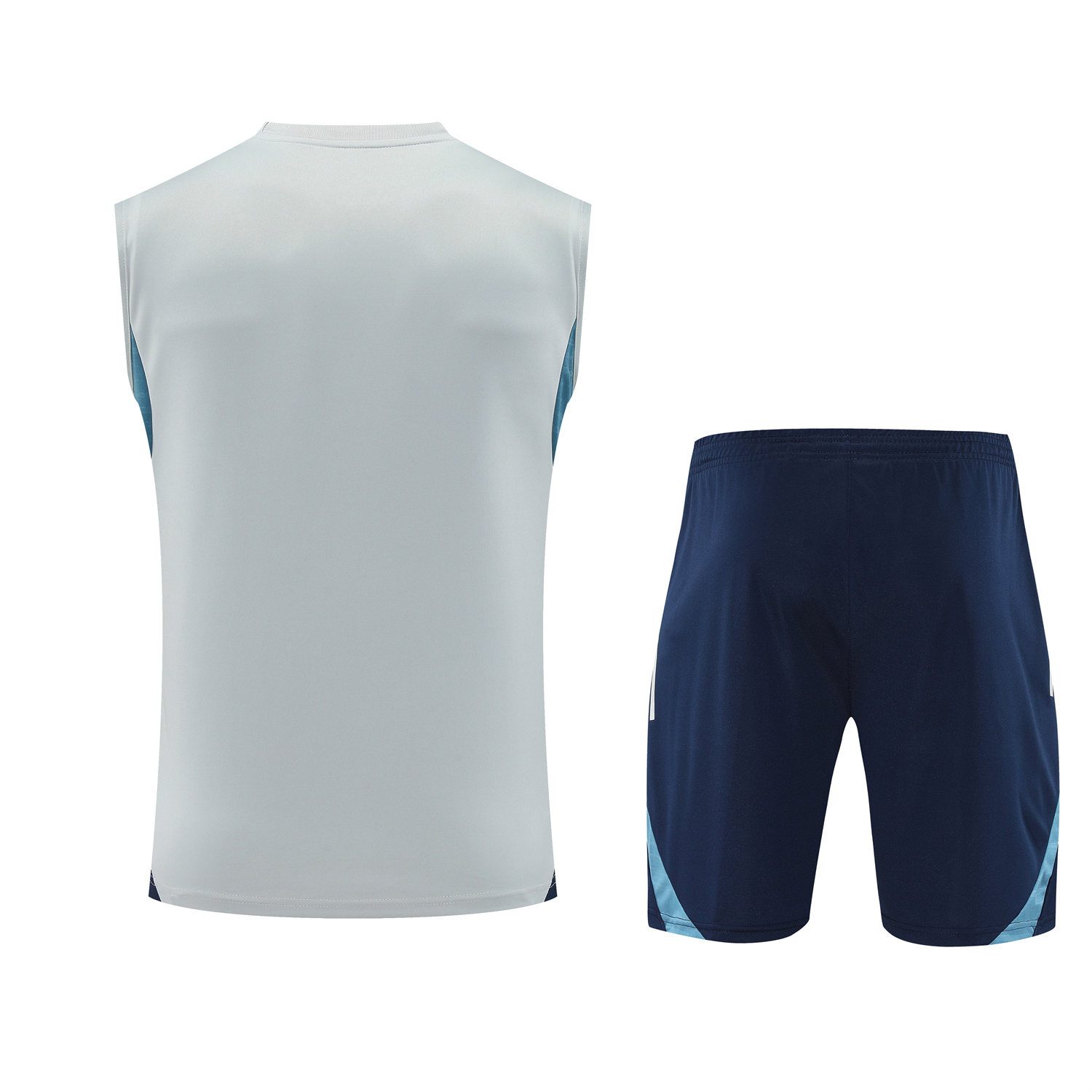 AlphaJersey-Arsenal 25-26 Vest Training Set - Grey Top & Deep Blue Shorts