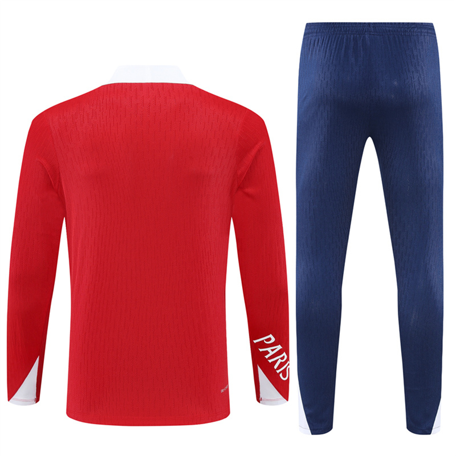 AlphaJersey-Paris Saint-Germain PSG 25-26 Kid Long Sleeves Training Set - Red Top & Royal Blue Pants