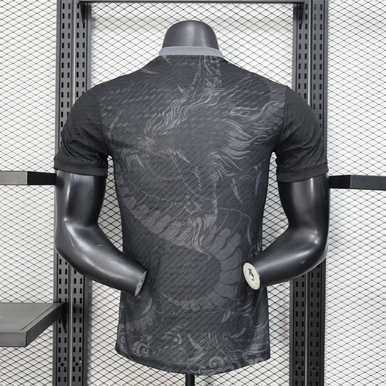 AlphaJersey-Real Madrid 25-26 Grey Chinese Loong and Auspicious Clouds Line Drawing Black Jersey - Player Version