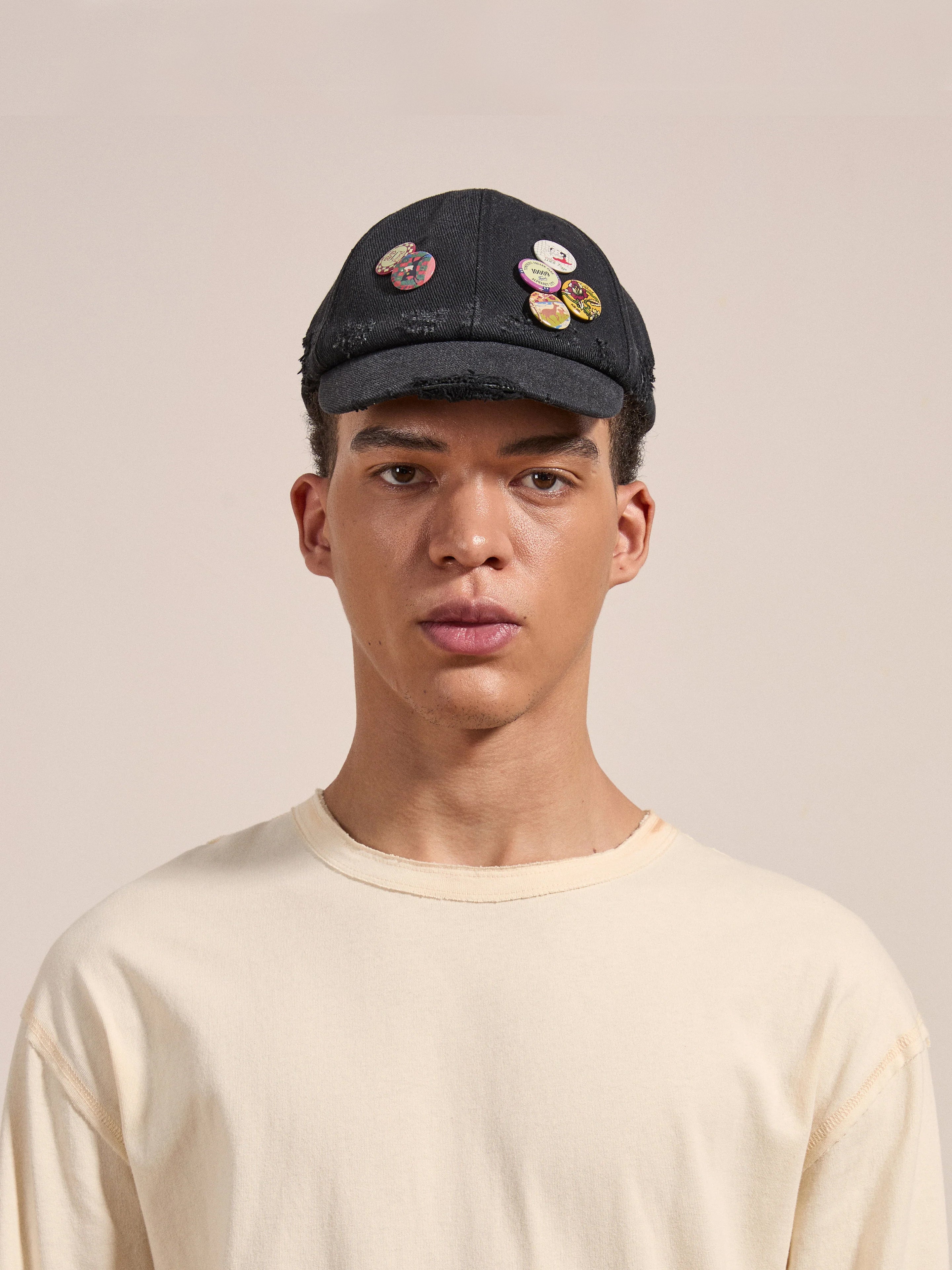 Distressed Pin Cap | Modern Menswear by yycbvcnbmmnbm