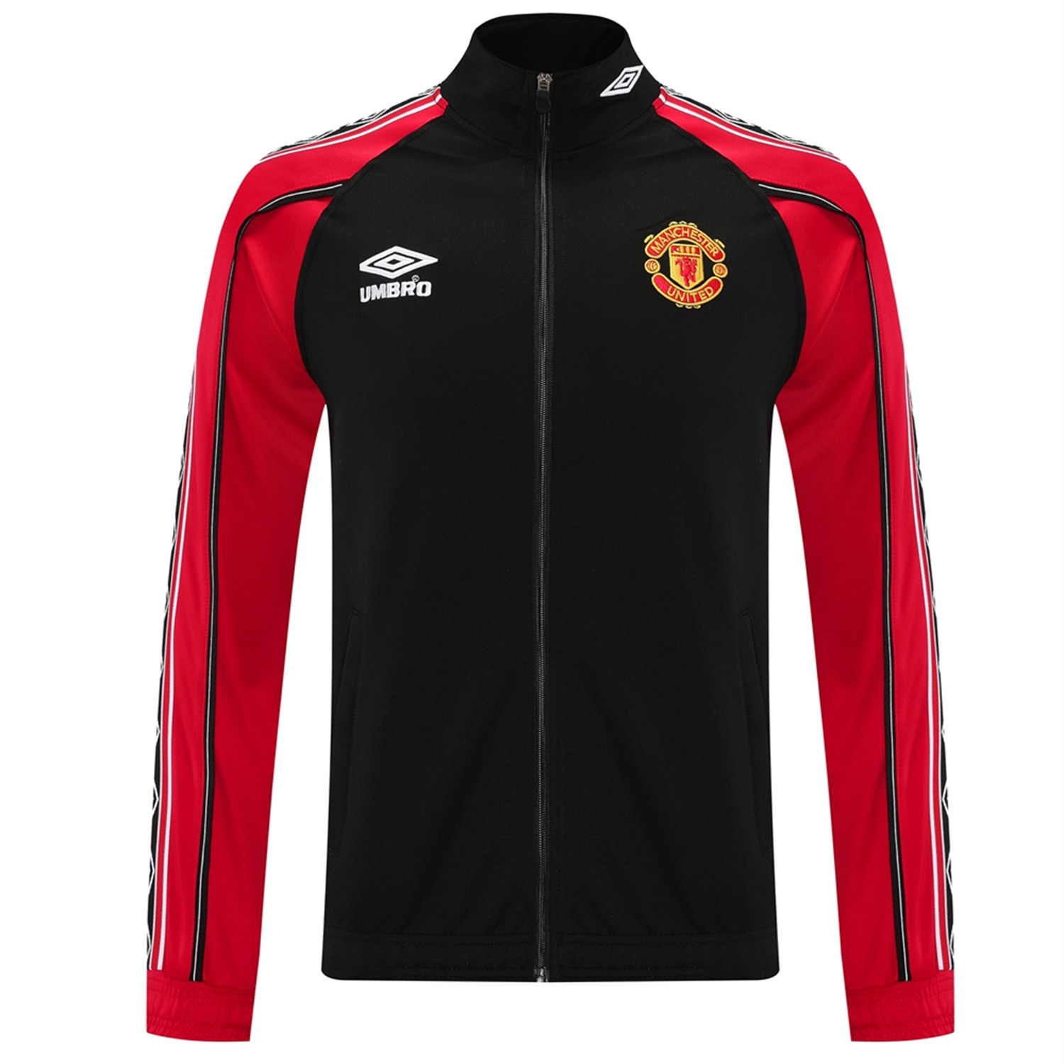 AlphaJersey-Manchester United 25-26 Throwback 98-99 Style Jacket Training Tracksuit - Black