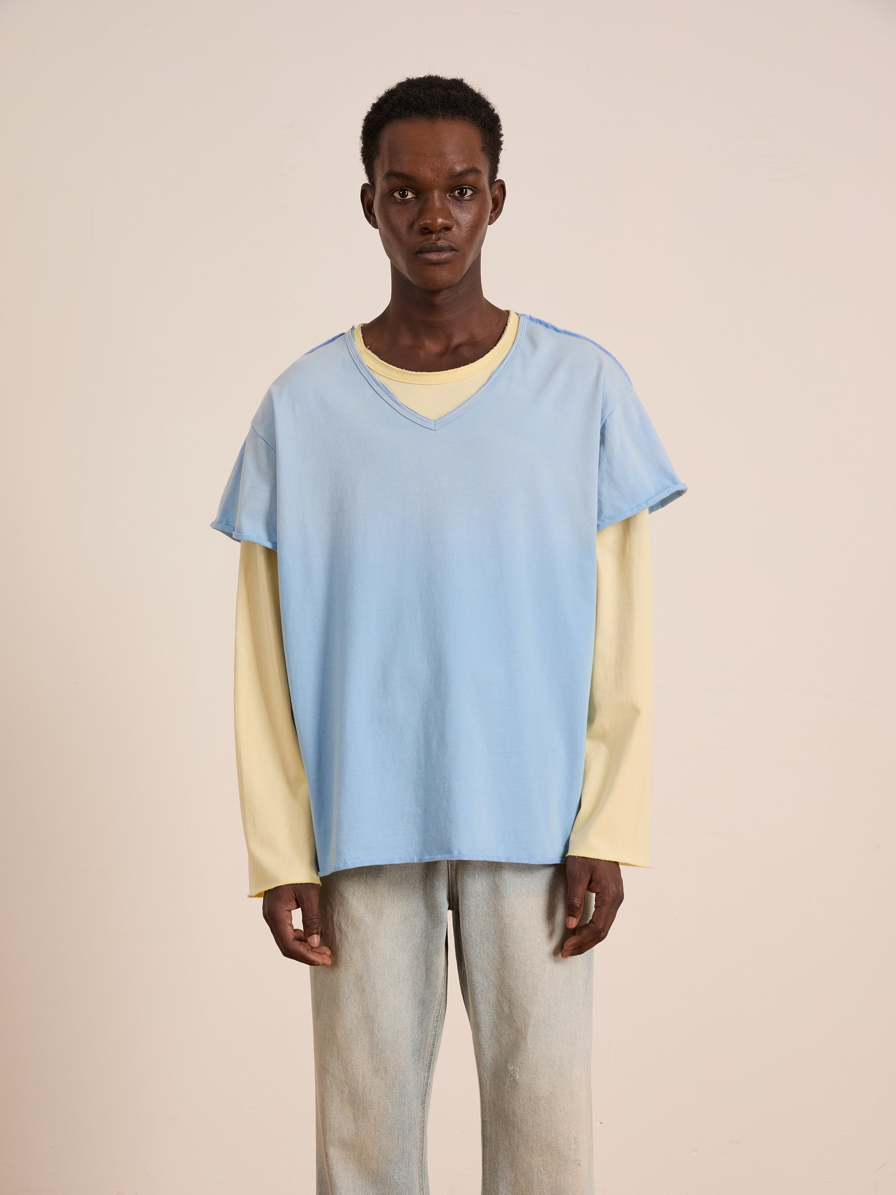 Double Layer LS Tee | Modern Menswear by yycbvcnbmmnbm