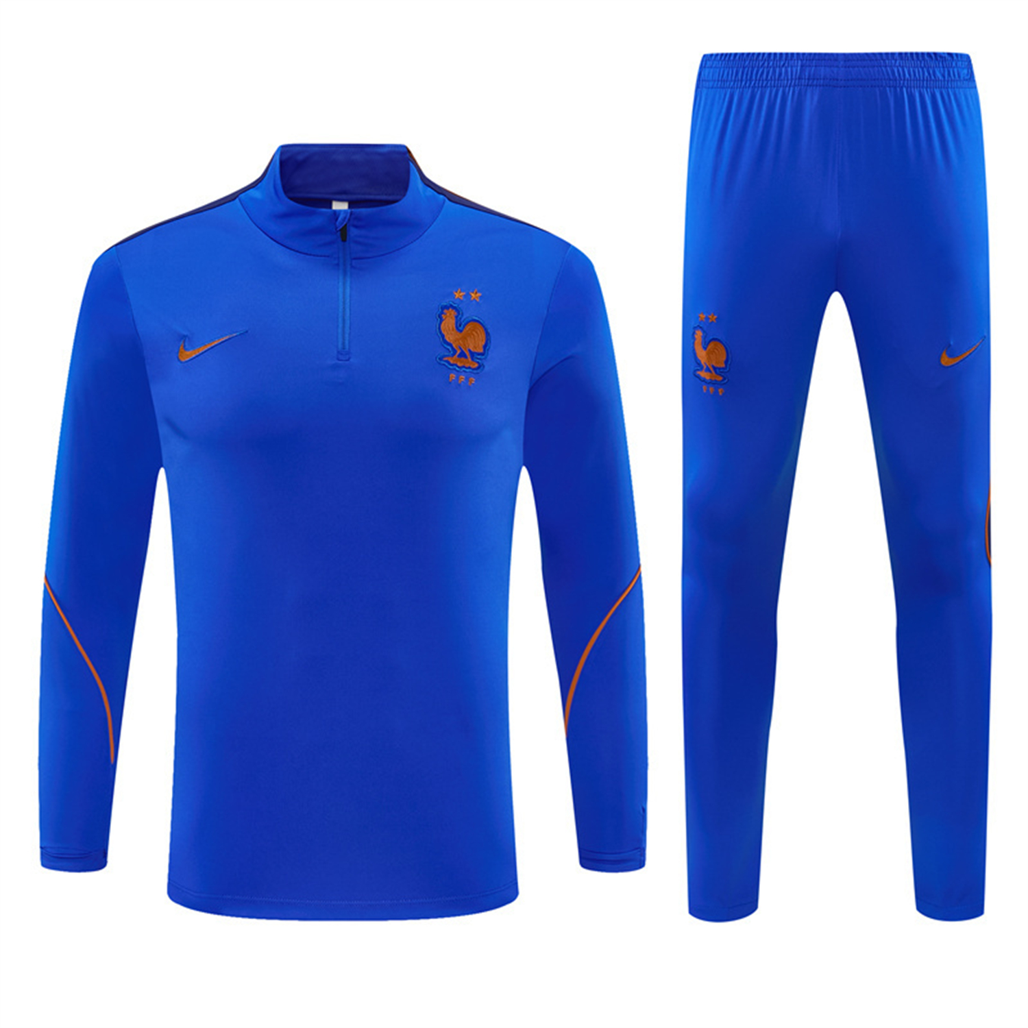 AlphaJersey-France 2026 Long Sleeve Training Set - Royal Blue Top & Pants