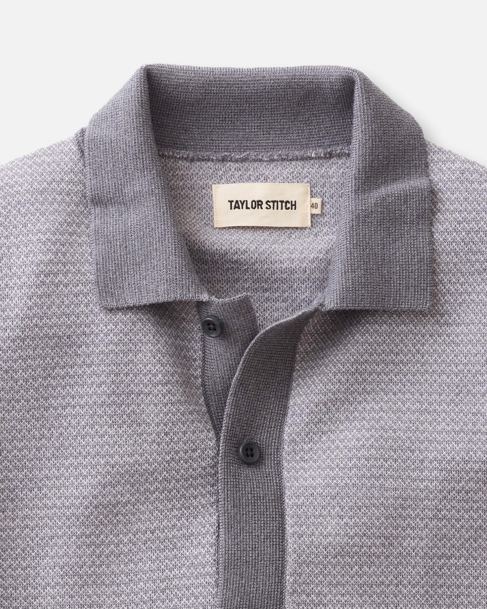 The Nichols Polo in Heather Grey Birdseye Merino | Modern Menswear by yycbvcnbmmnbm