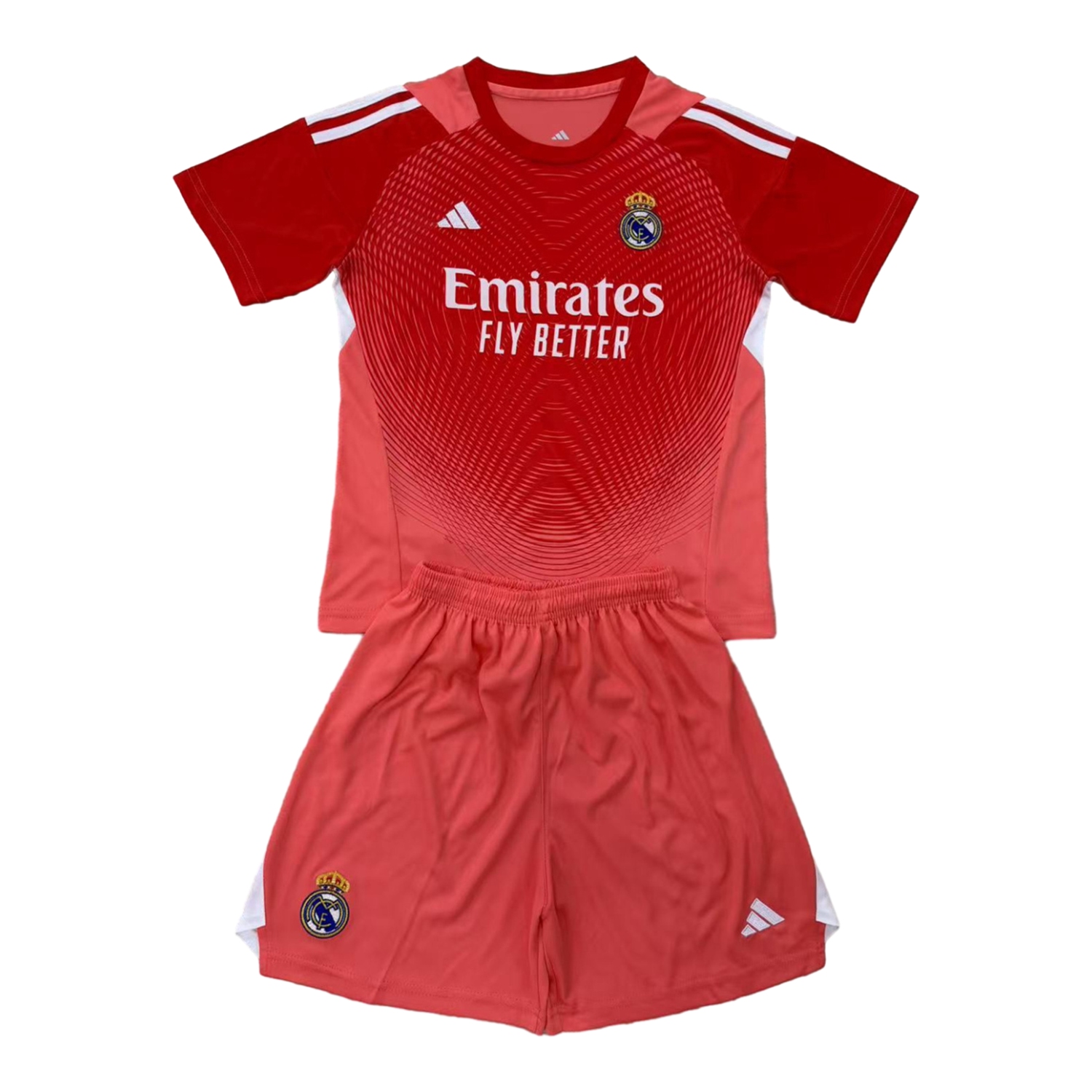 AlphaJersey-Real Madrid 25-26 Red Goalkeeper Kids Kit