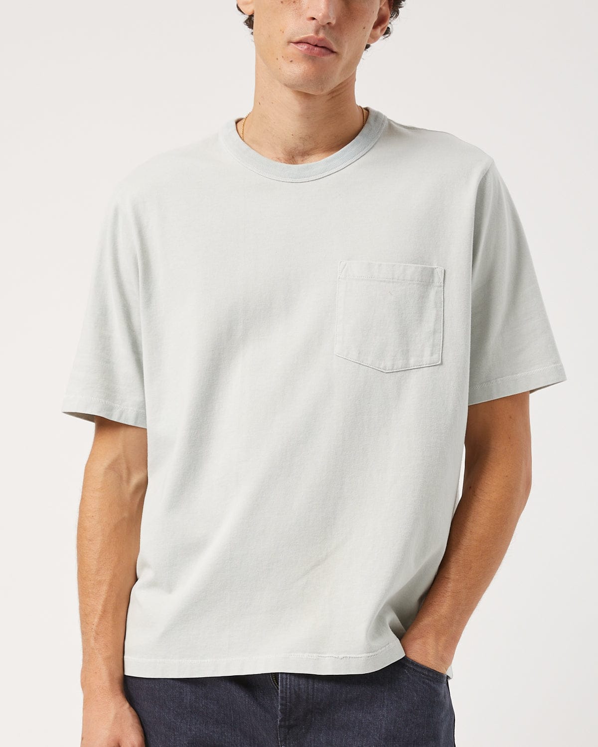 Garment Dye Tee - Light Blue | Modern Menswear by yycbvcnbmmnbm