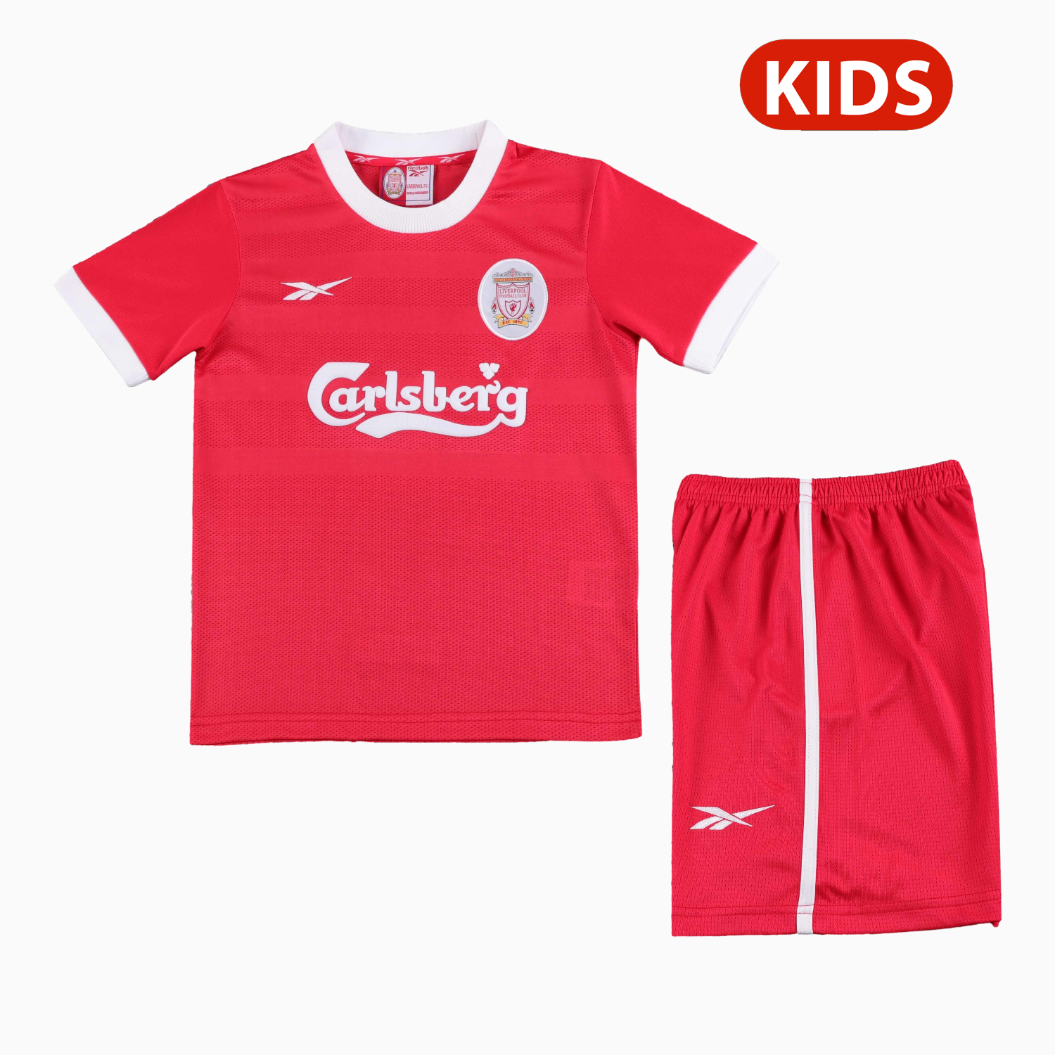 AlphaJersey-Retro Liver.pool 1997-98 Home Kids Kit