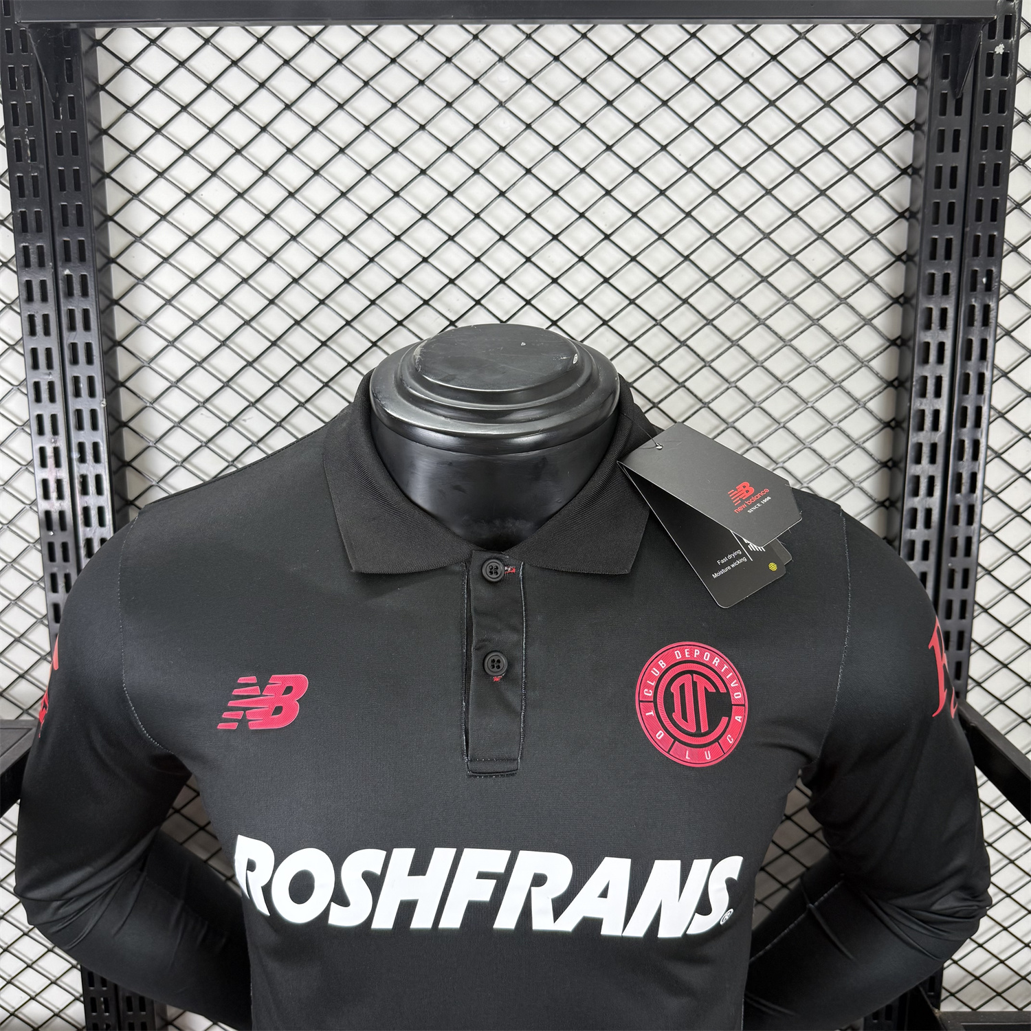 AlphaJersey-Toluca 25-26 Third Black Long Sleeves Jersey - Player Version