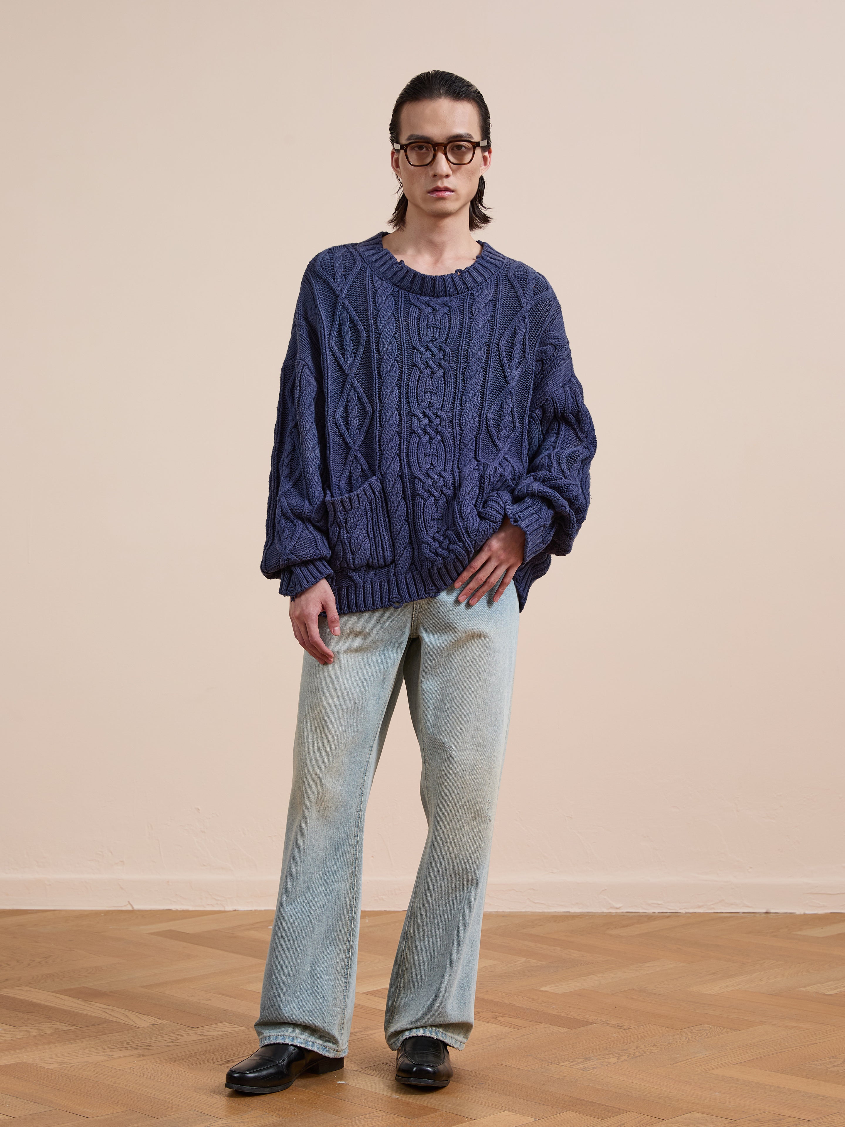 Cable Knit Pullover Sweater | Modern Menswear by yycbvcnbmmnbm