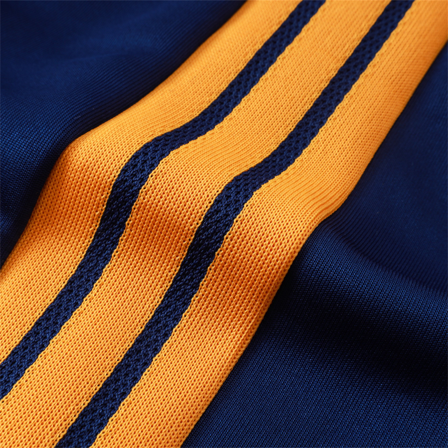 AlphaJersey-Real Madrid 26-27 Long Sleeves Training Set - Yellow Edge Deep Blue Top And Pants