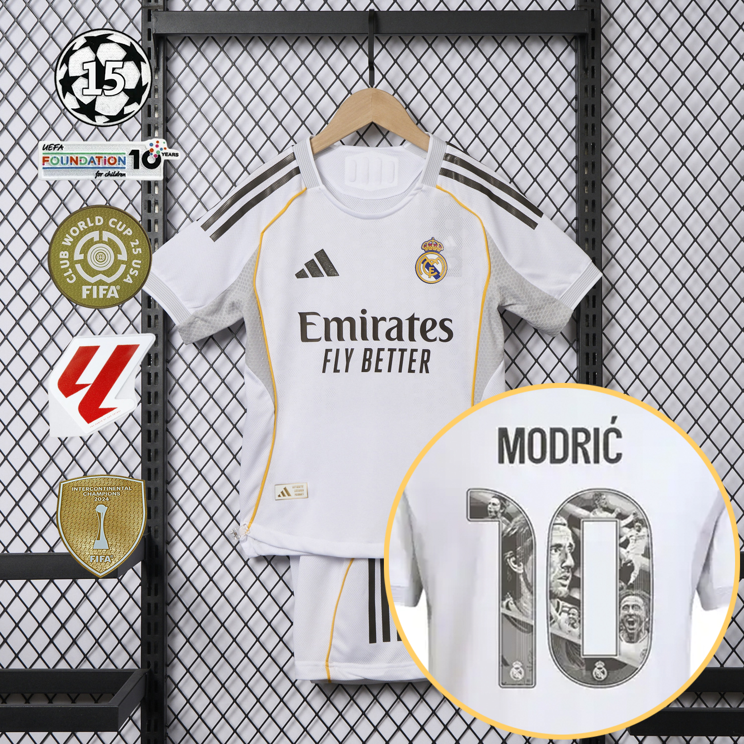 AlphaJersey-Real Madrid 25-26 Home Modrić Limited Edition Kids Kit - Player Version