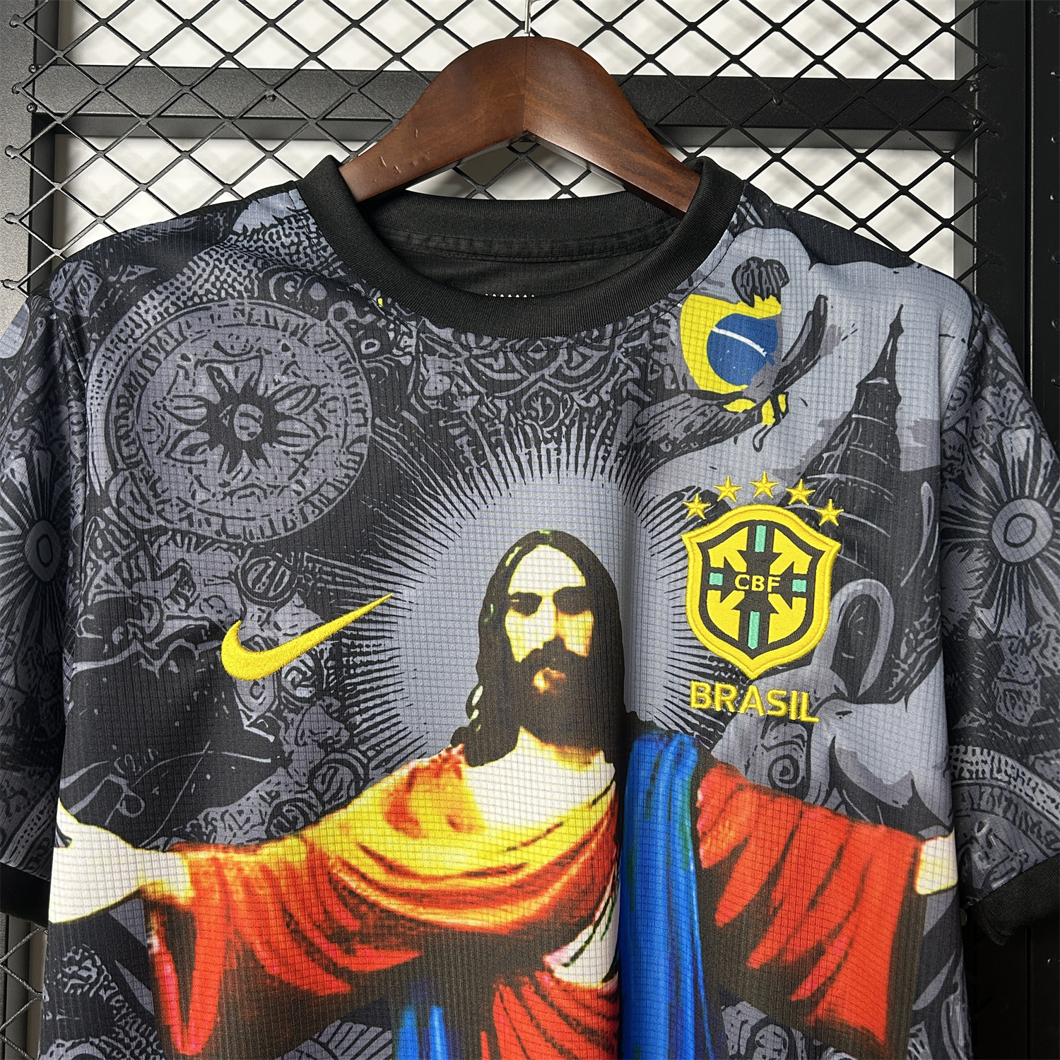 AlphaJersey-Brazil 25-26 Colorful Jesus Statue Special Jersey - Fans Version