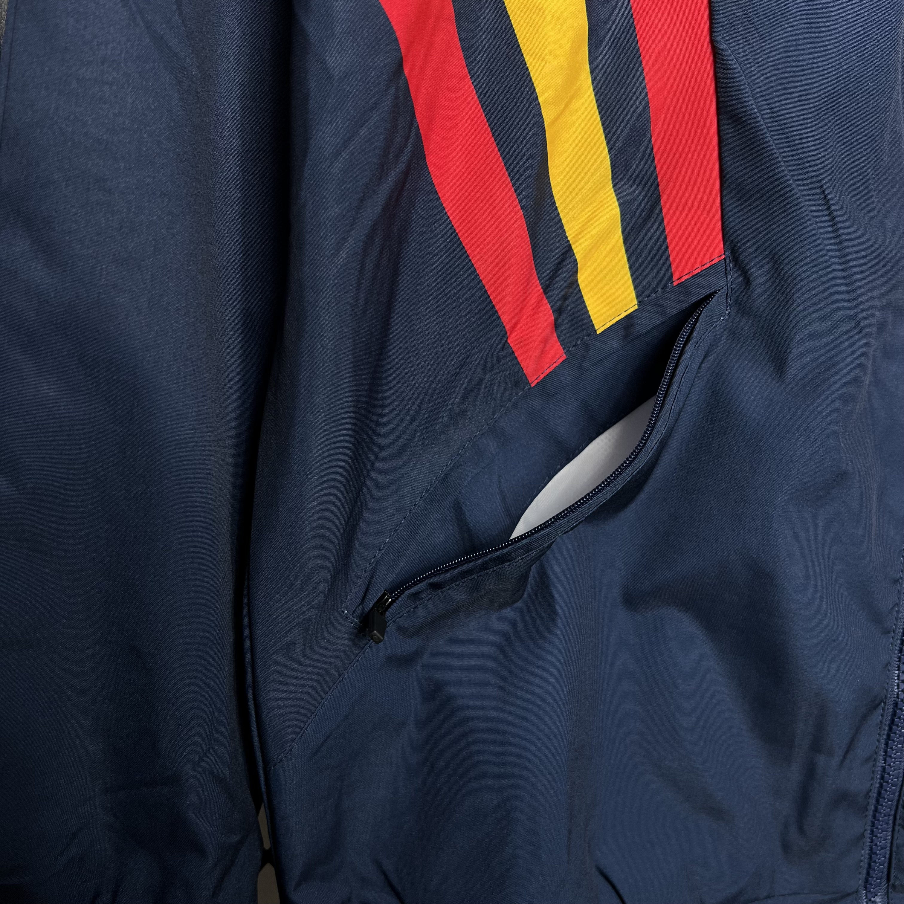 AlphaJersey-Spain 2024 Retro Style Player Windbreaker Jacket - Deep Blue