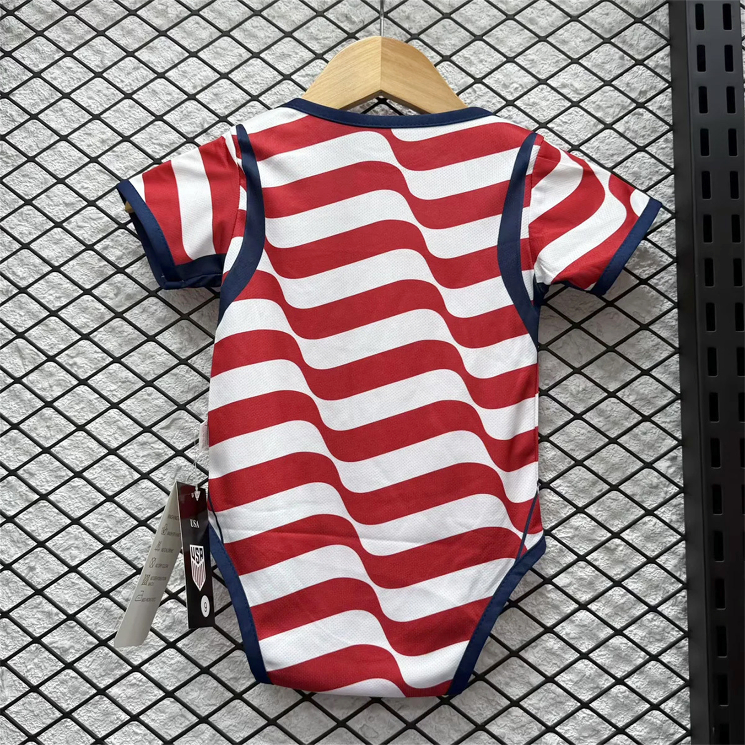 AlphaJersey-【Stripes on Both Sides】United States USA 2026 Home Baby Crawling Suit