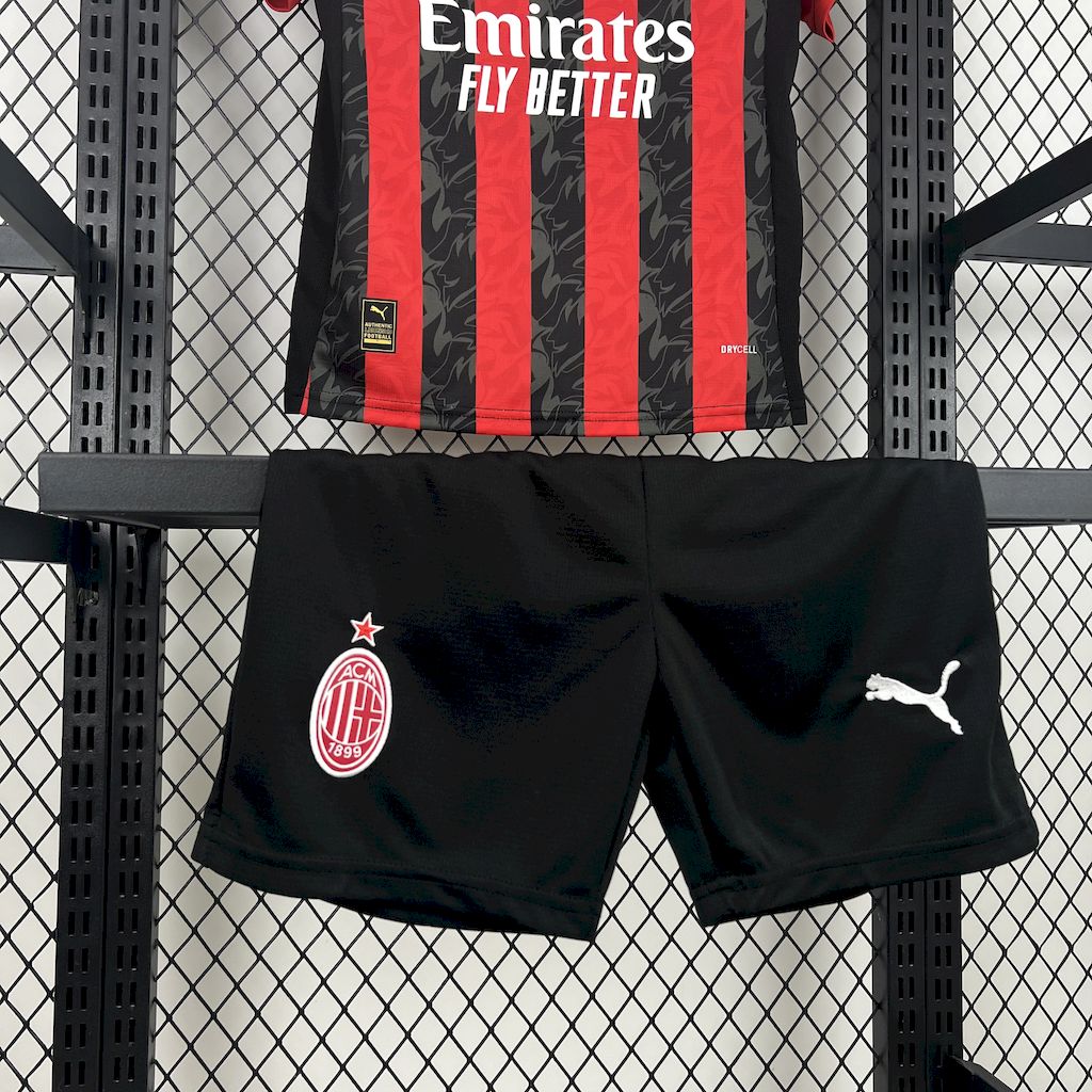 AlphaJersey-AC Milan 25-26 Home Kids Kit