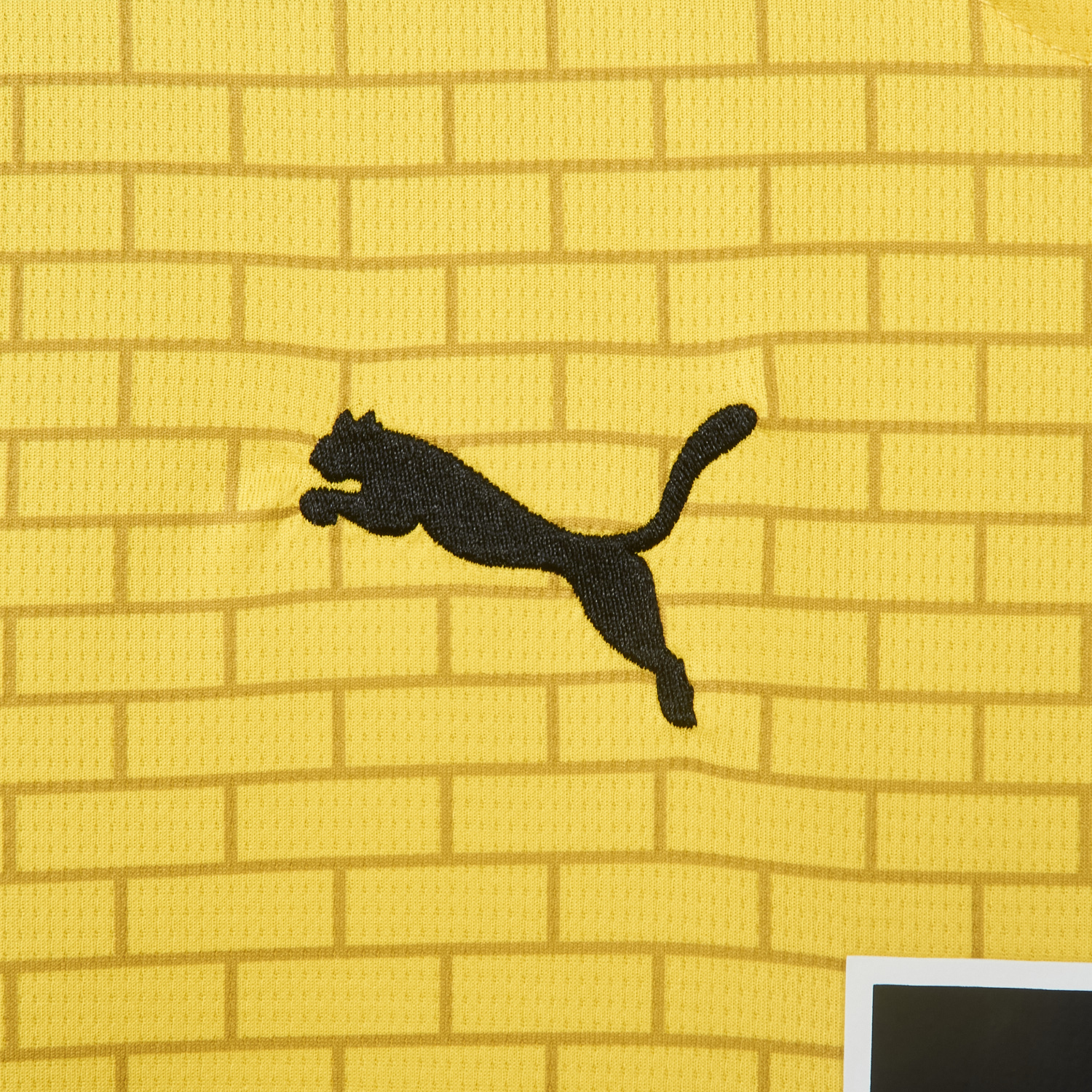 AlphaJersey-Dortmund 25-26 Pre-Match Training Yellow Brickwork Pattern Jersey - Fans Version