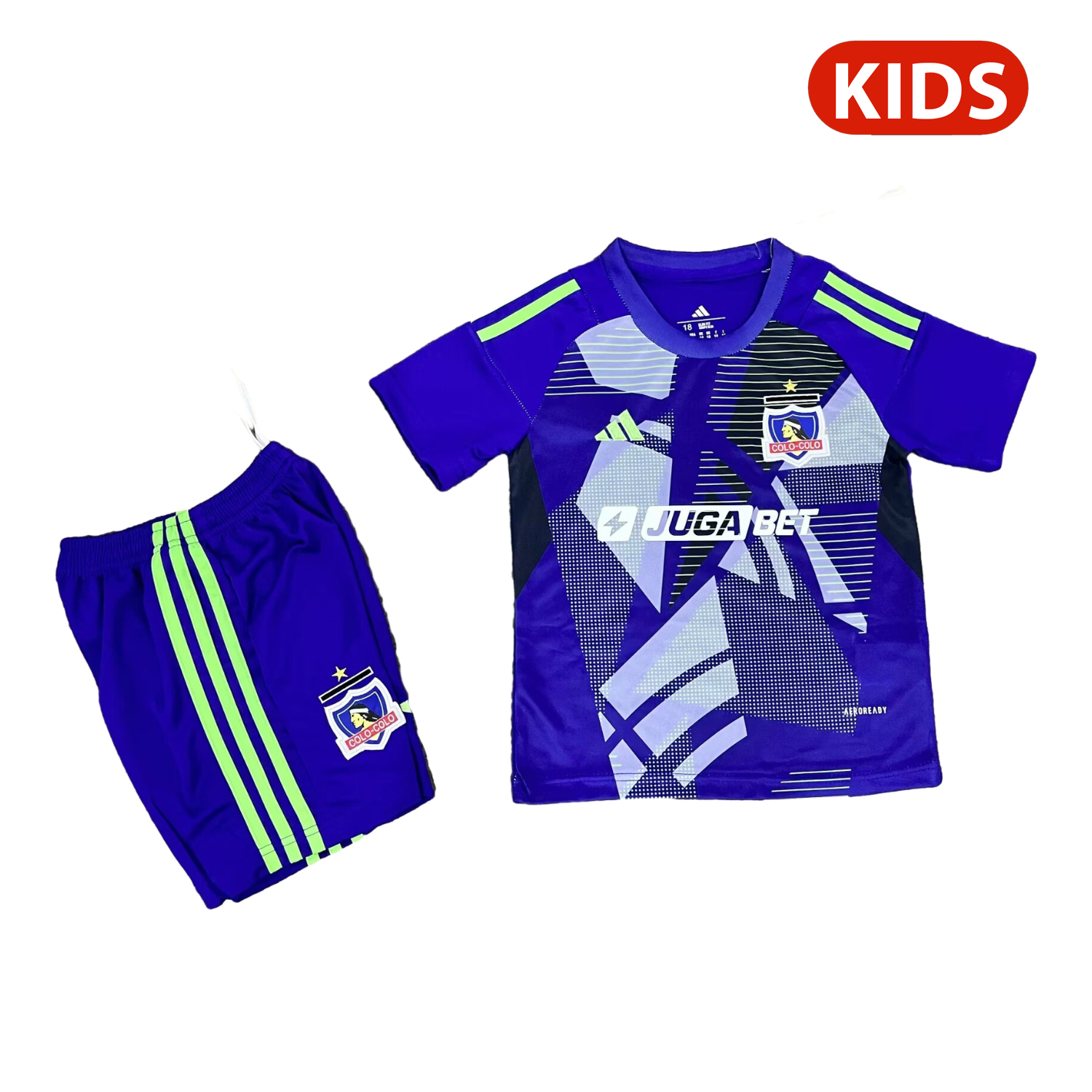 AlphaJersey-Colo Colo 25-26 Blue Goalkeeper Kids Kit