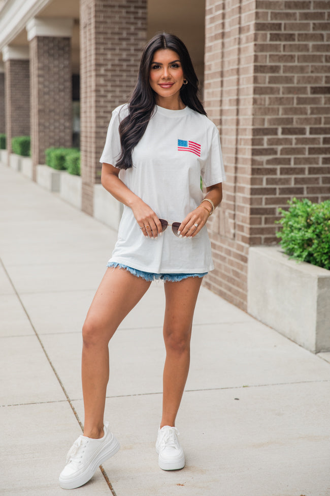 Live Free White Graphic Tee | Elegant Women's Fashion by coolavocek