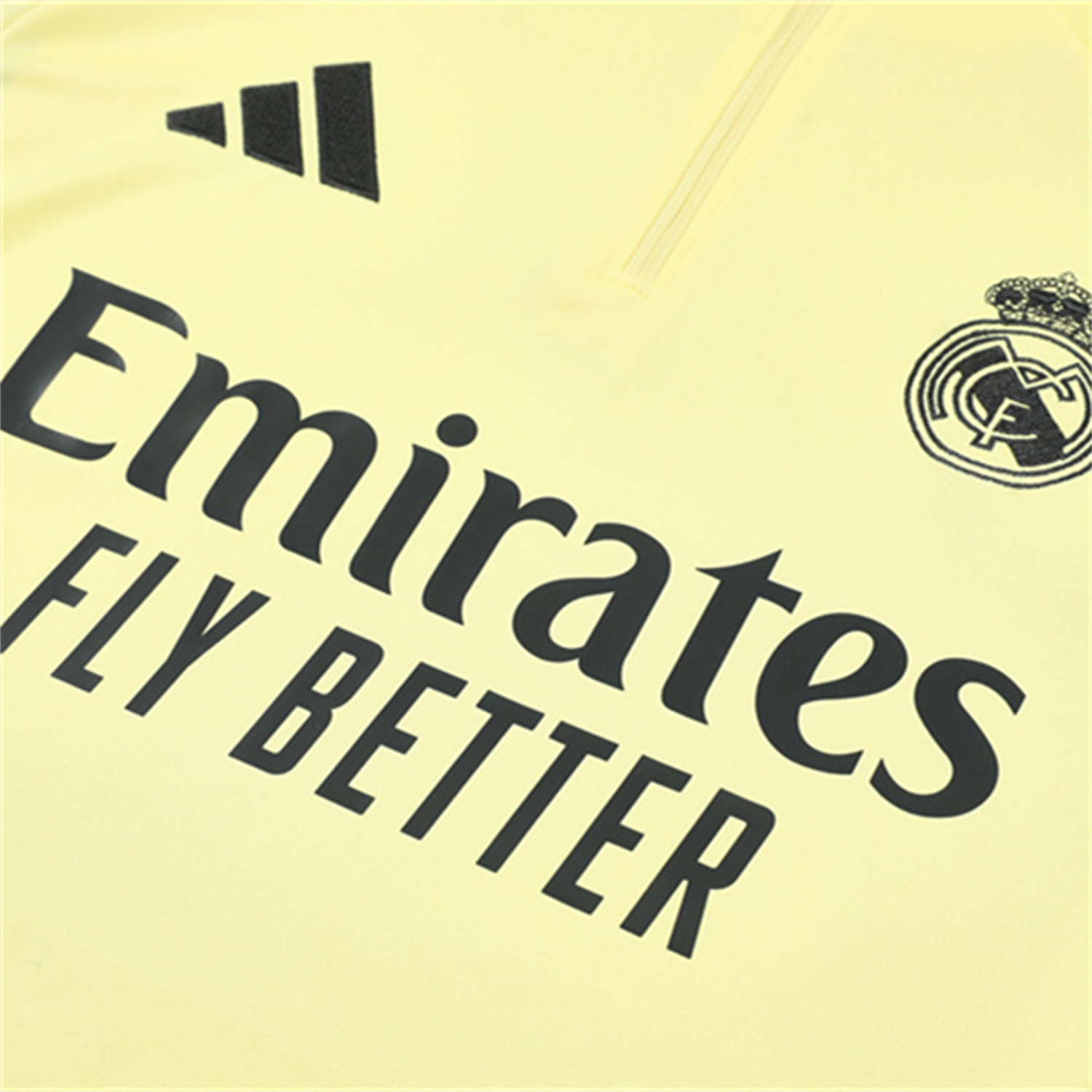 AlphaJersey-Real Madrid 25-26 Kid Long Sleeves Training Set - Yellow Top & Gray Pants