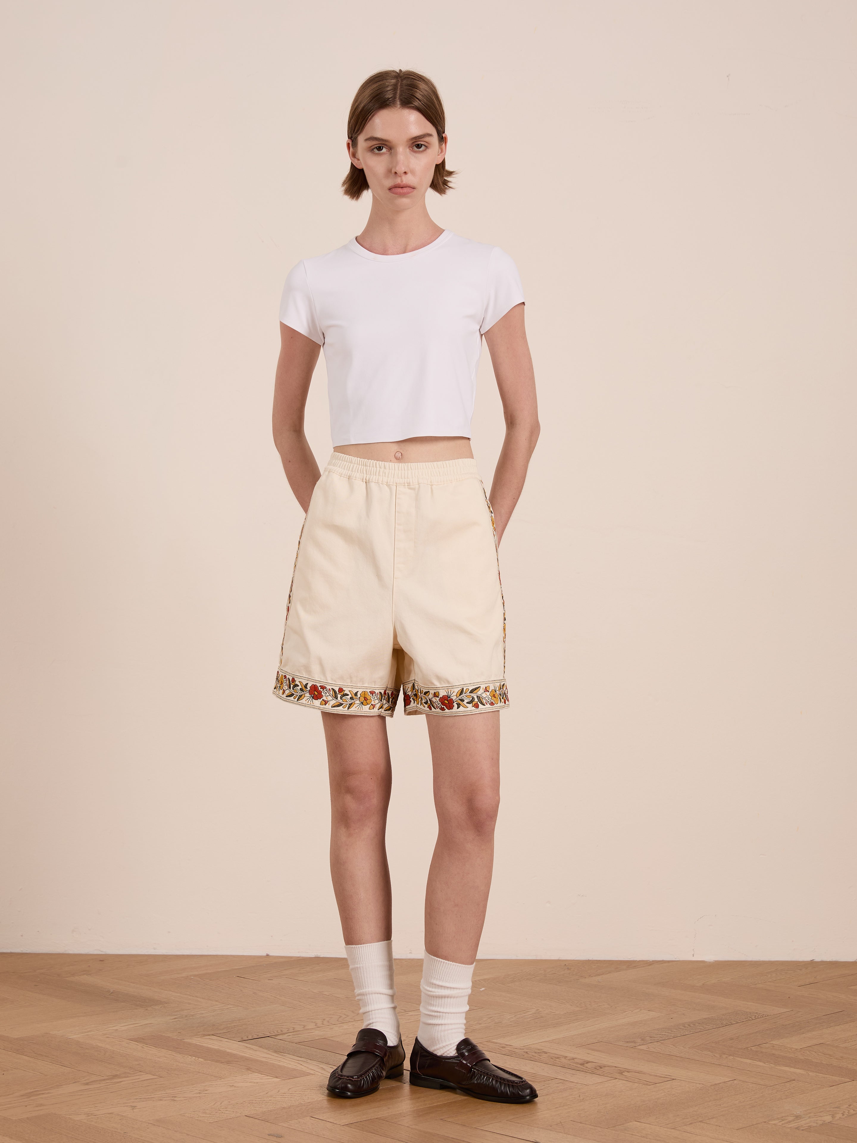 Kantha Floral Work Shorts | Modern Menswear by yycbvcnbmmnbm