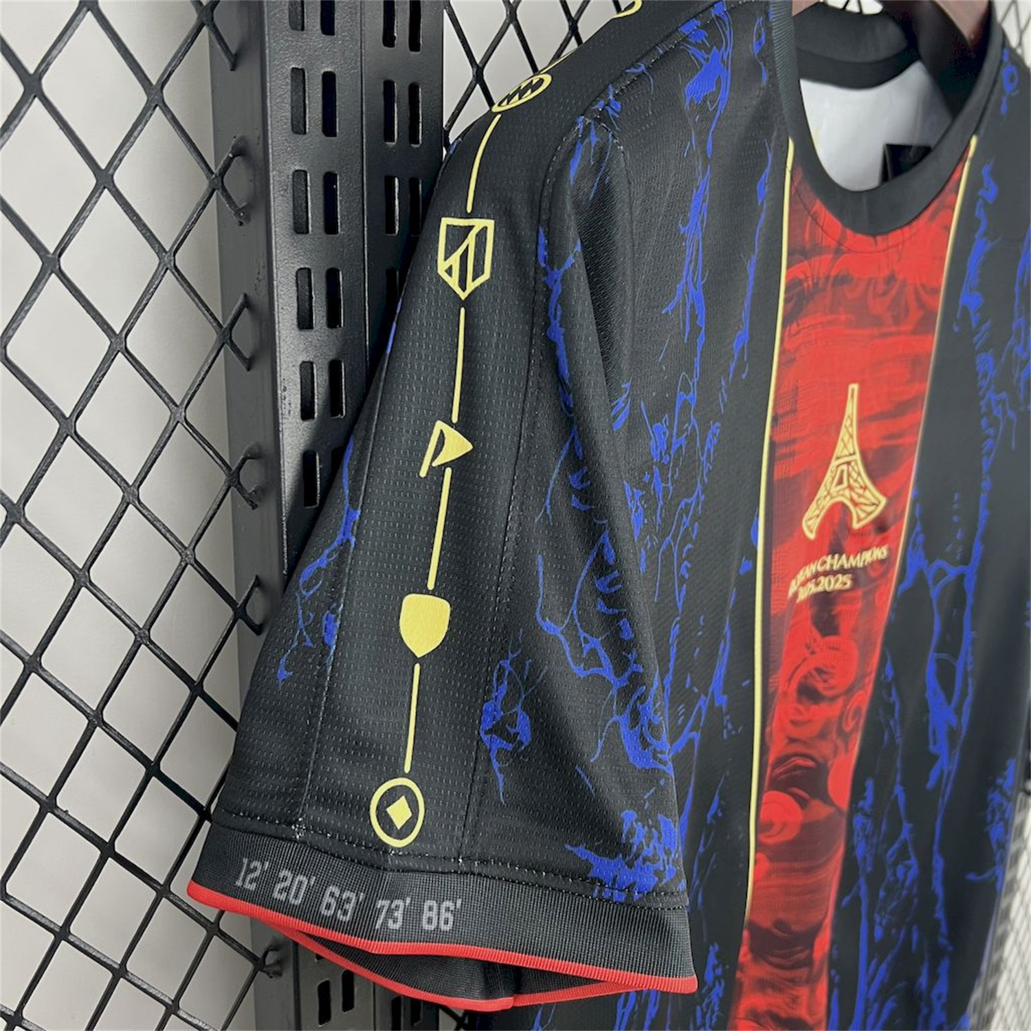 AlphaJersey-Paris Saint-Germain PSG 25-26 Champions League Commemorative Edition Blue Red Eiffel Tower T-shirts
