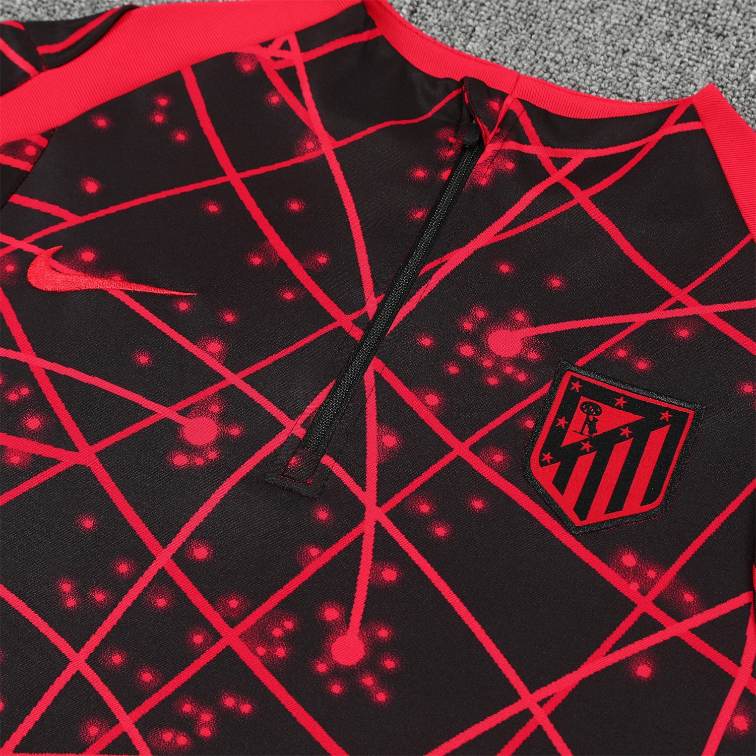 AlphaJersey-Atletico Madrid 25-26 Long Sleeves Training Set - Red Top & Black Pants