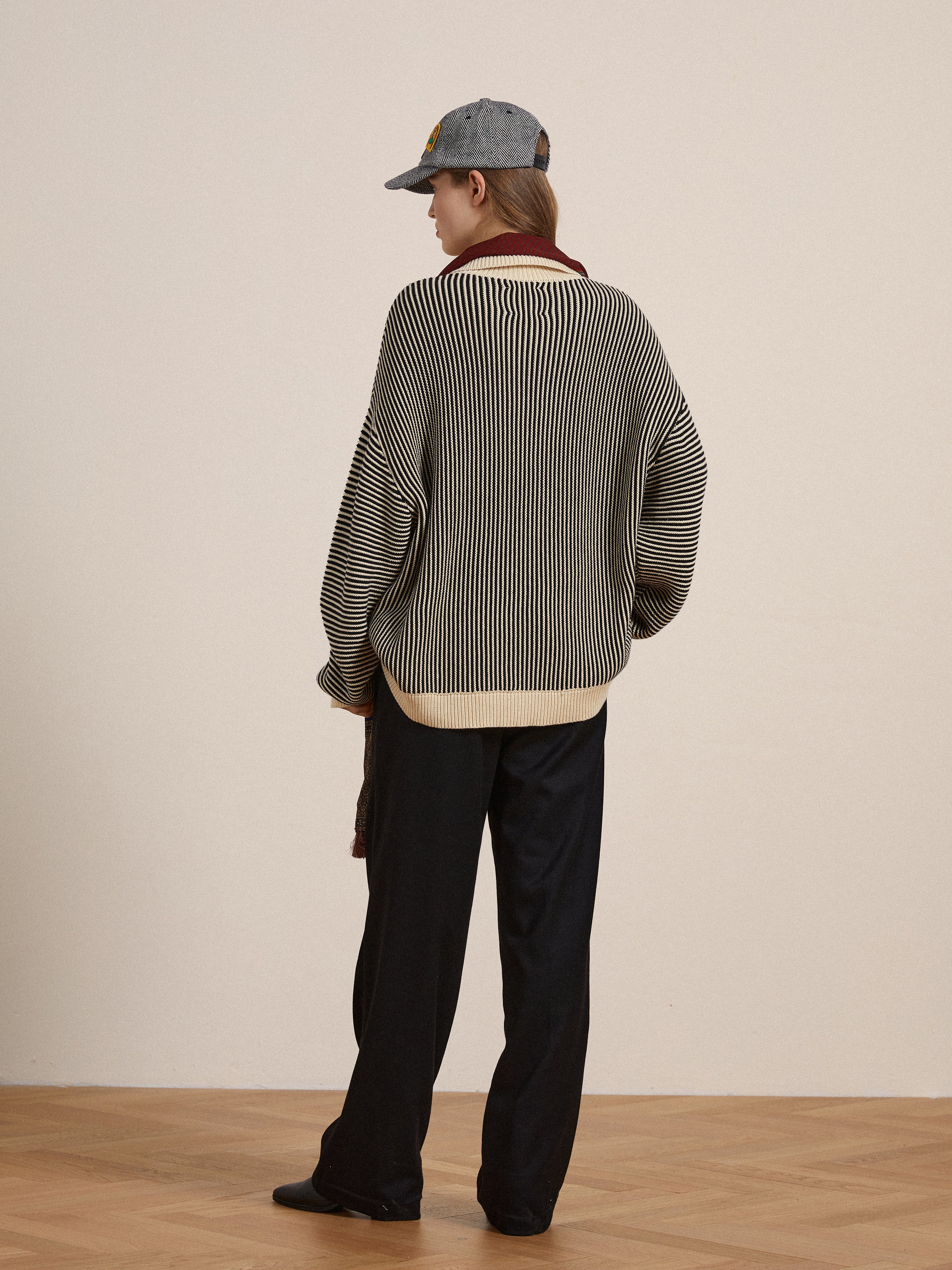 Tabas Tie Knit Collared Sweater | Modern Menswear by yycbvcnbmmnbm