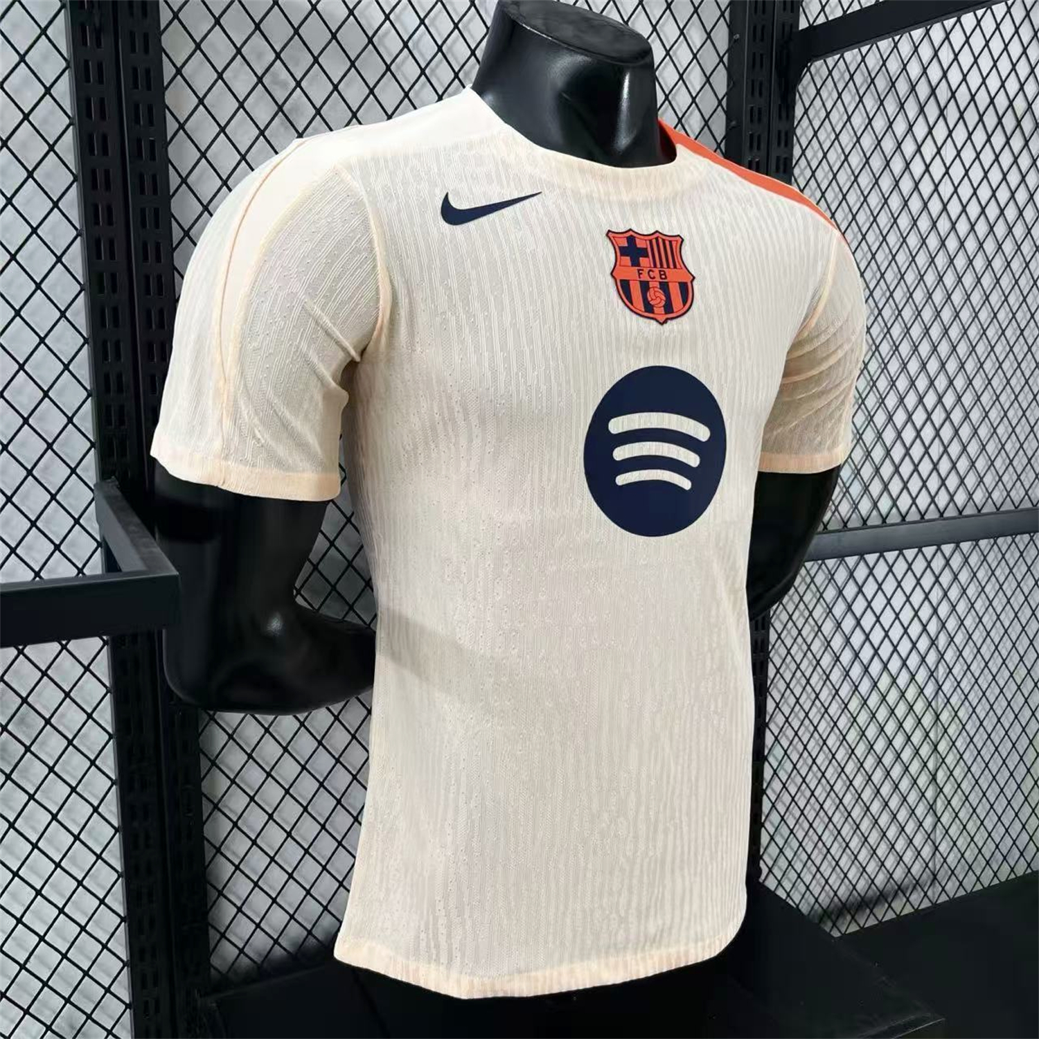 AlphaJersey-Barcelona 25-26 Beige Pre-Match Jersey - Player Version