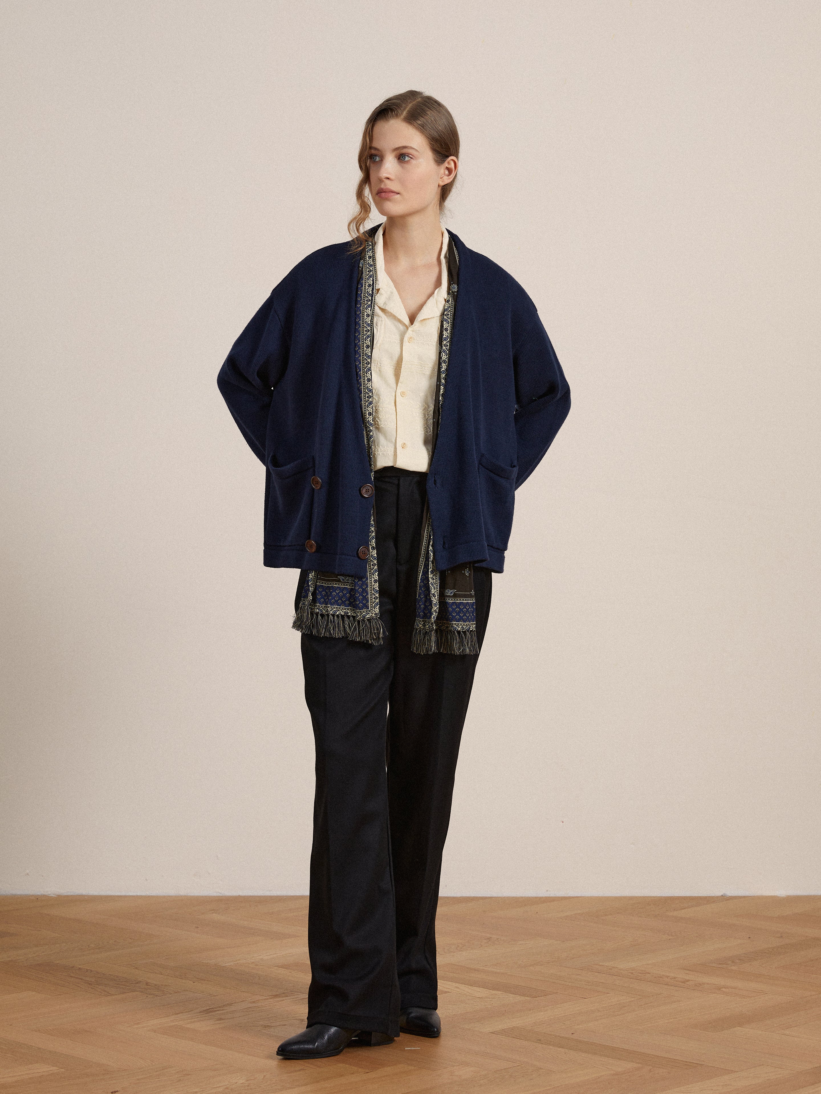 Larsi Double Breasted Knit Cardigan | Modern Menswear by yycbvcnbmmnbm