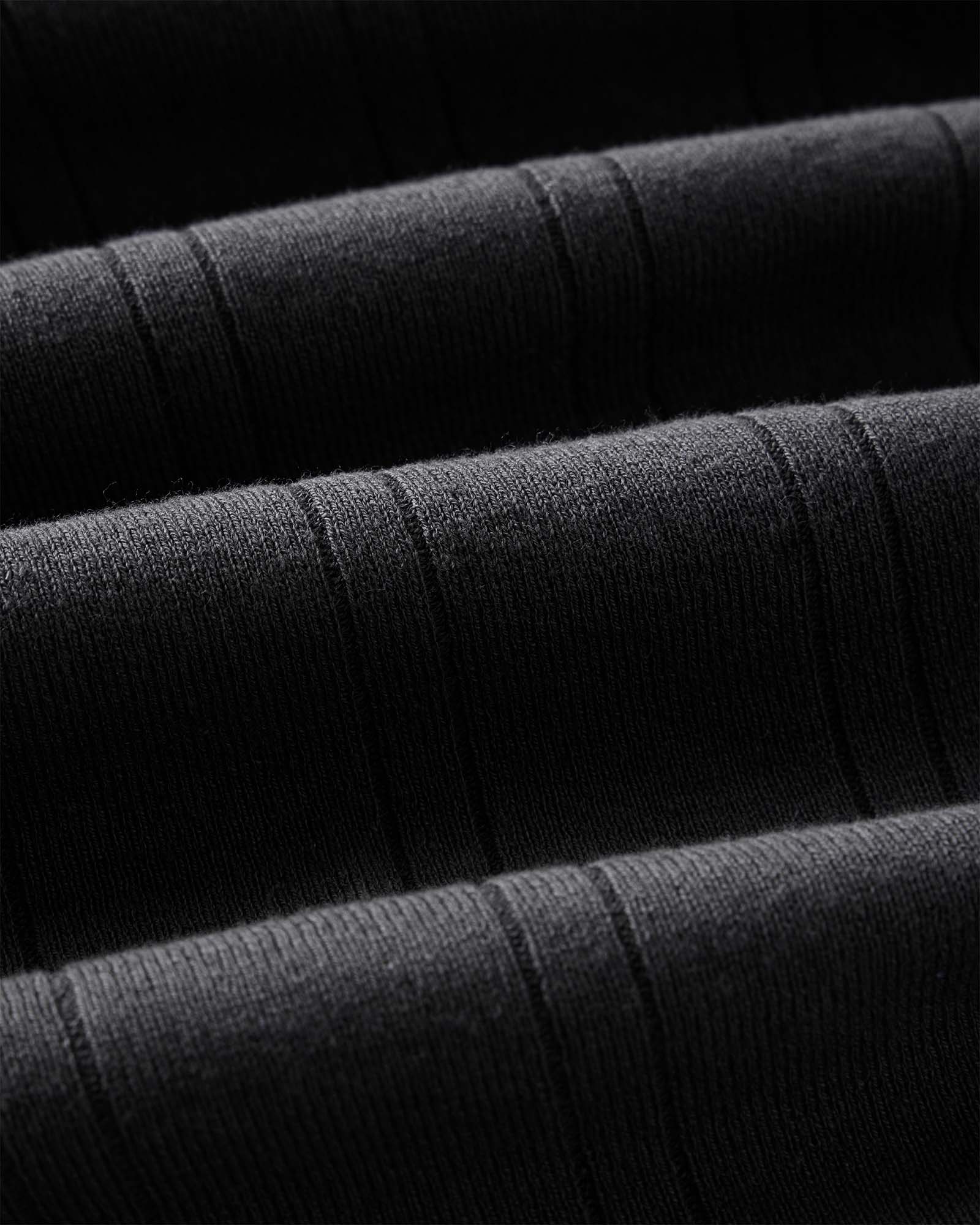 The Valencia Sweater Polo in Heather Coal Rib | Modern Menswear by yycbvcnbmmnbm