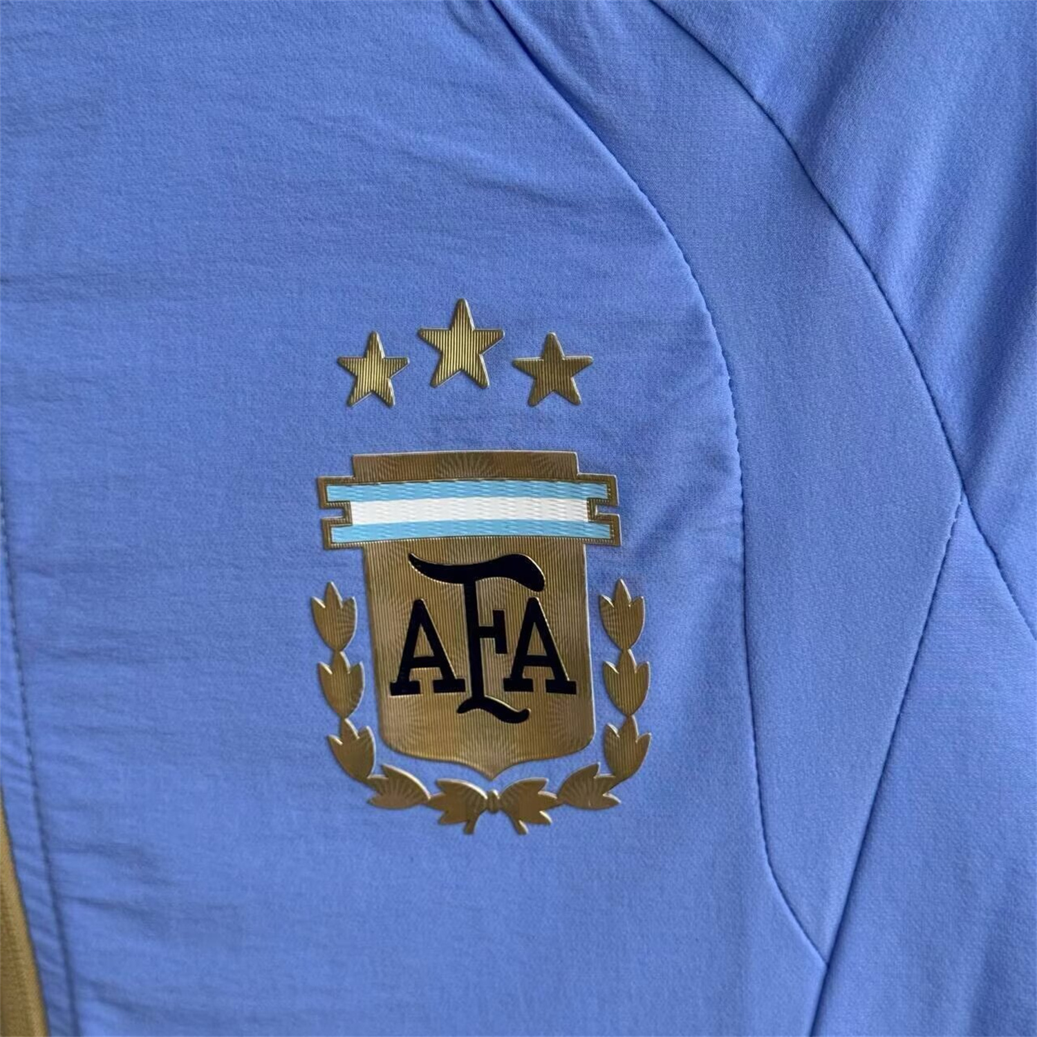 AlphaJersey-Argentina 2026 Windbreaker Training Set - Blue Top and Black Pants