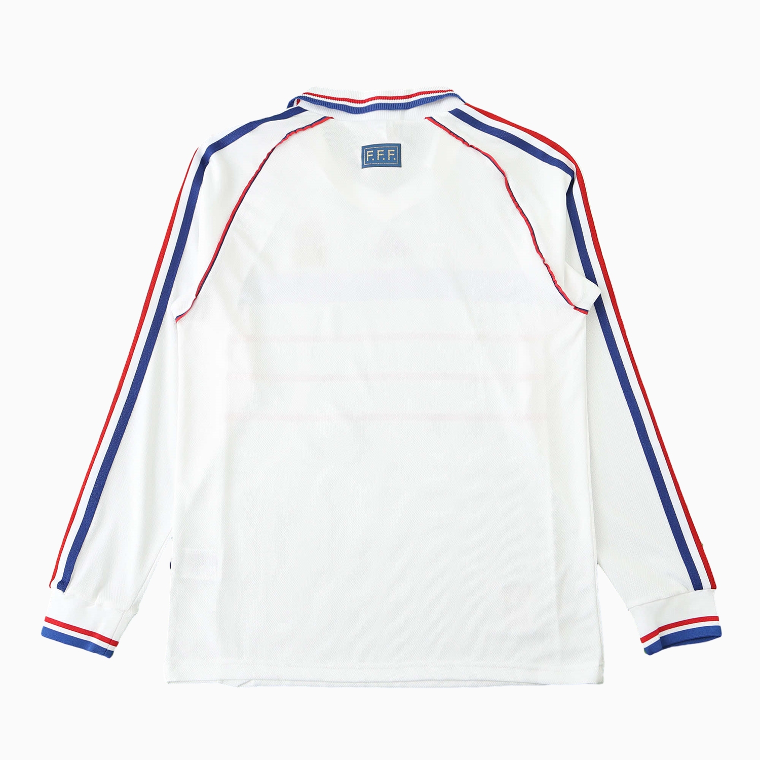 AlphaJersey-Retro France 1998 Away Long Sleeves Jersey (with 1998 World Cup mark on right chest)