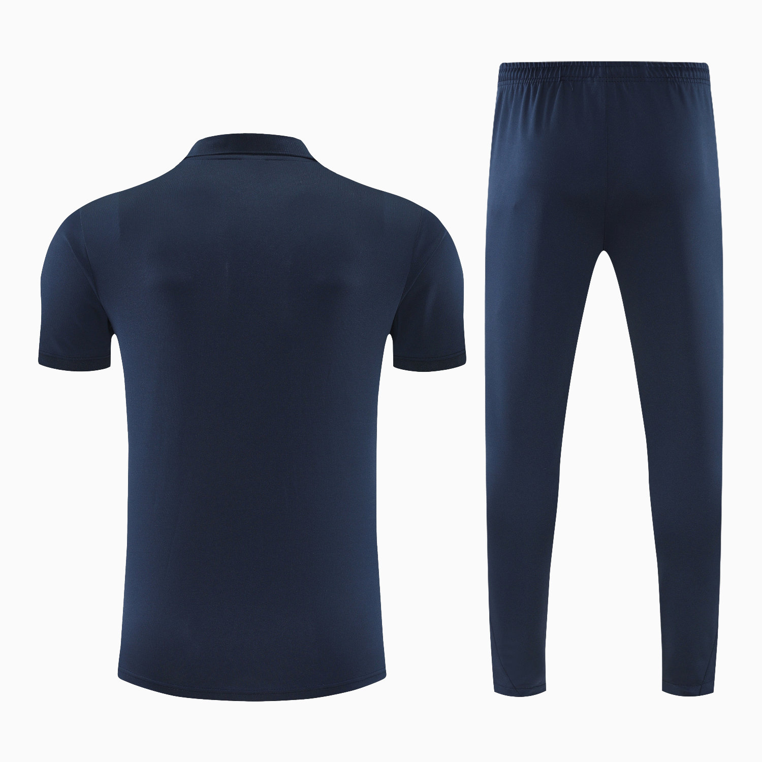 AlphaJersey-Barcelona 25-26 POLO Short-Sleeve Training Set - Dark Blue Top and Pants