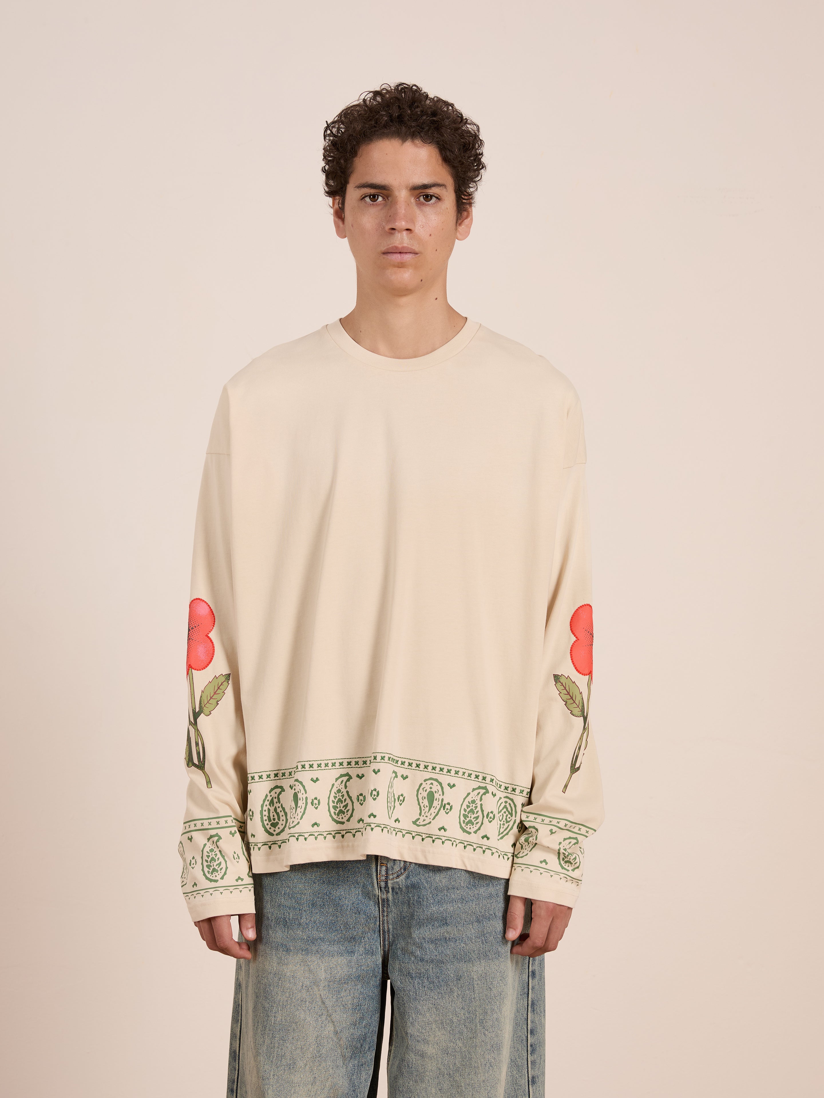 Garden Bloom Embroidered LS Tee | Modern Menswear by yycbvcnbmmnbm
