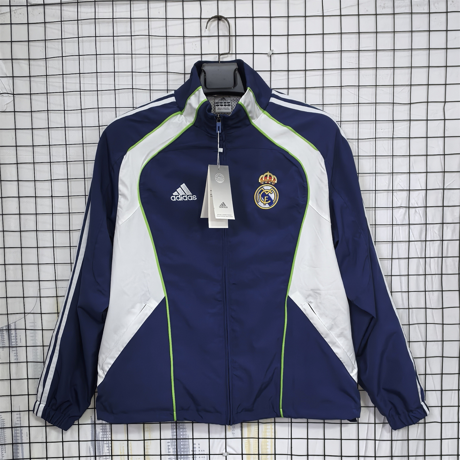 AlphaJersey-Retro Real Madrid 2010-11 Home Windbreaker Jacket - Blue