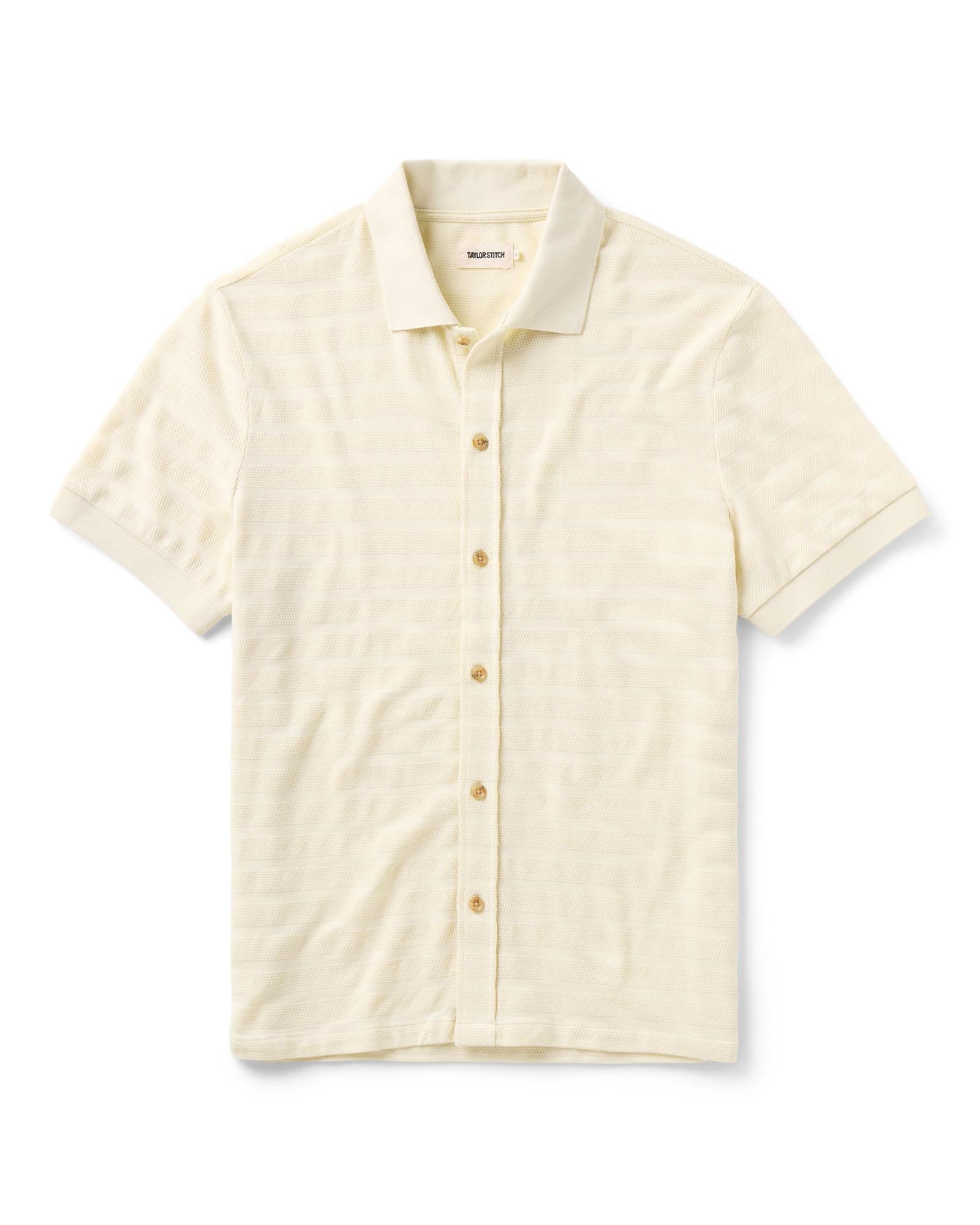 The Bywater Polo in Natural Knit Stripe | Modern Menswear by yycbvcnbmmnbm