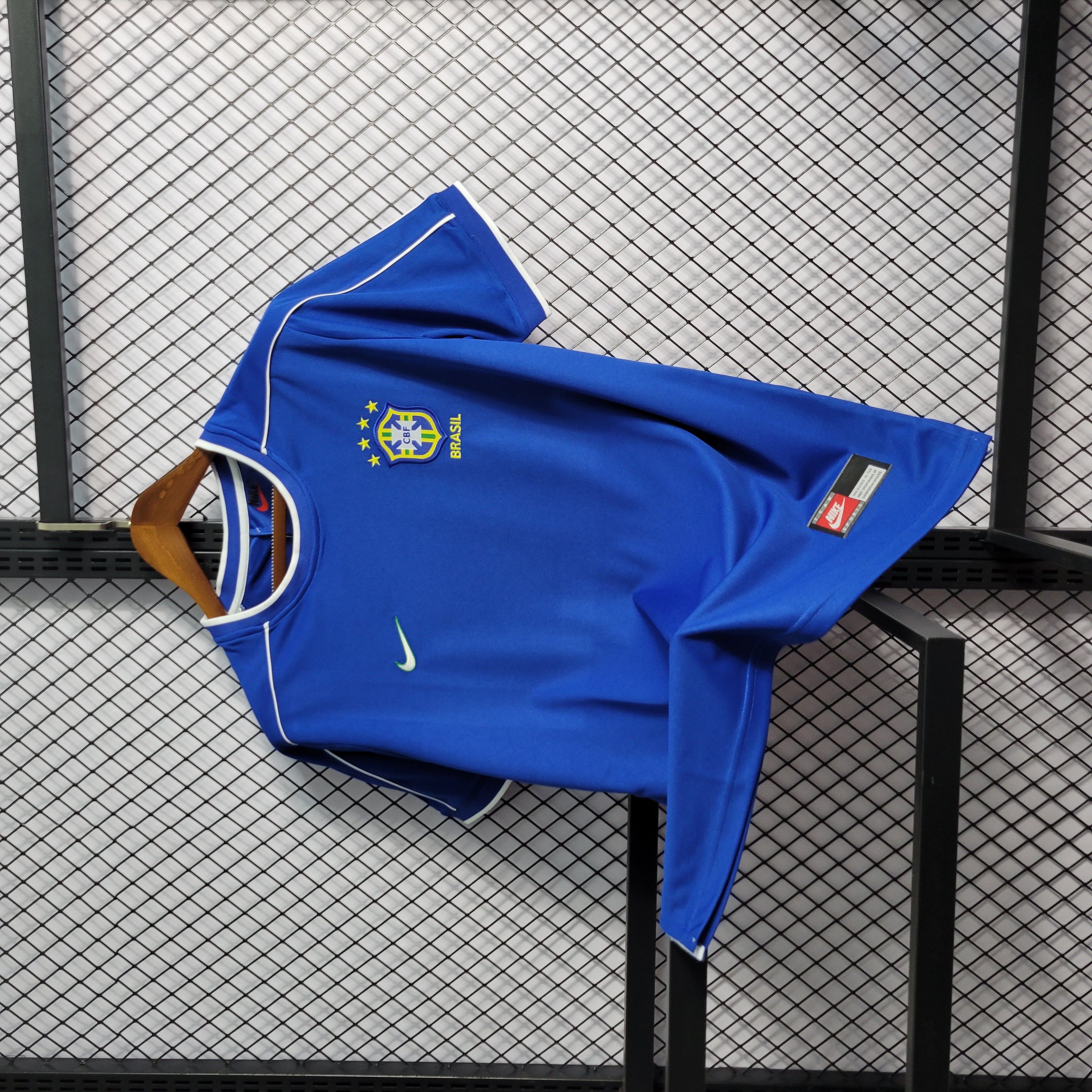 AlphaJersey-Retro Brazil 1998 Away Stadium Jersey