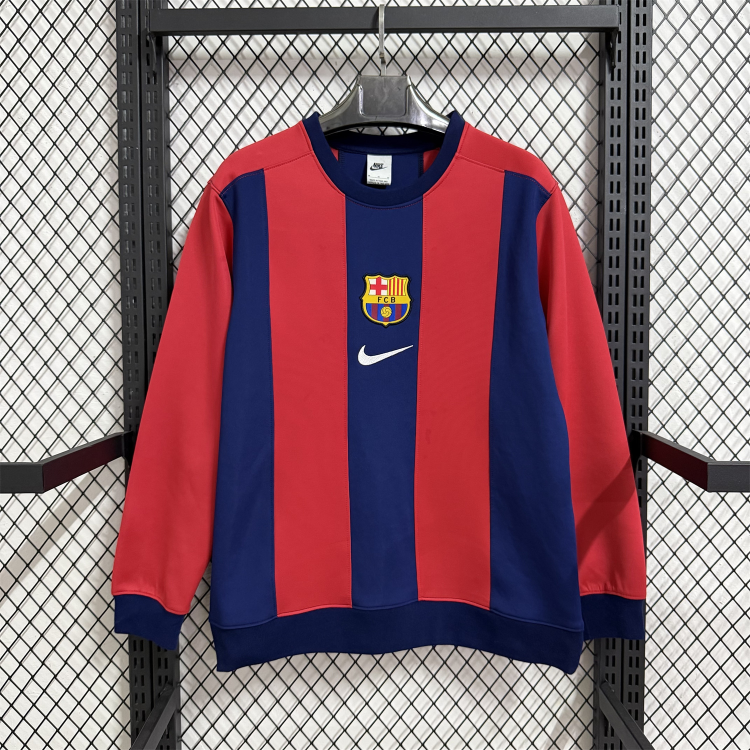 AlphaJersey-Barcelona 25-26 Red And Blue Unisex Pullover Hoodie