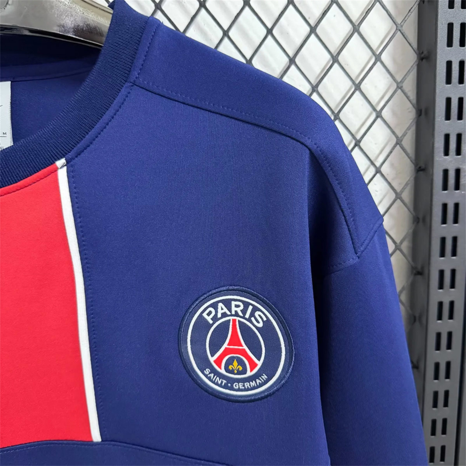 AlphaJersey-Paris Saint-Germain PSG 25-26 Blue And Red Unisex Pullover Hoodie