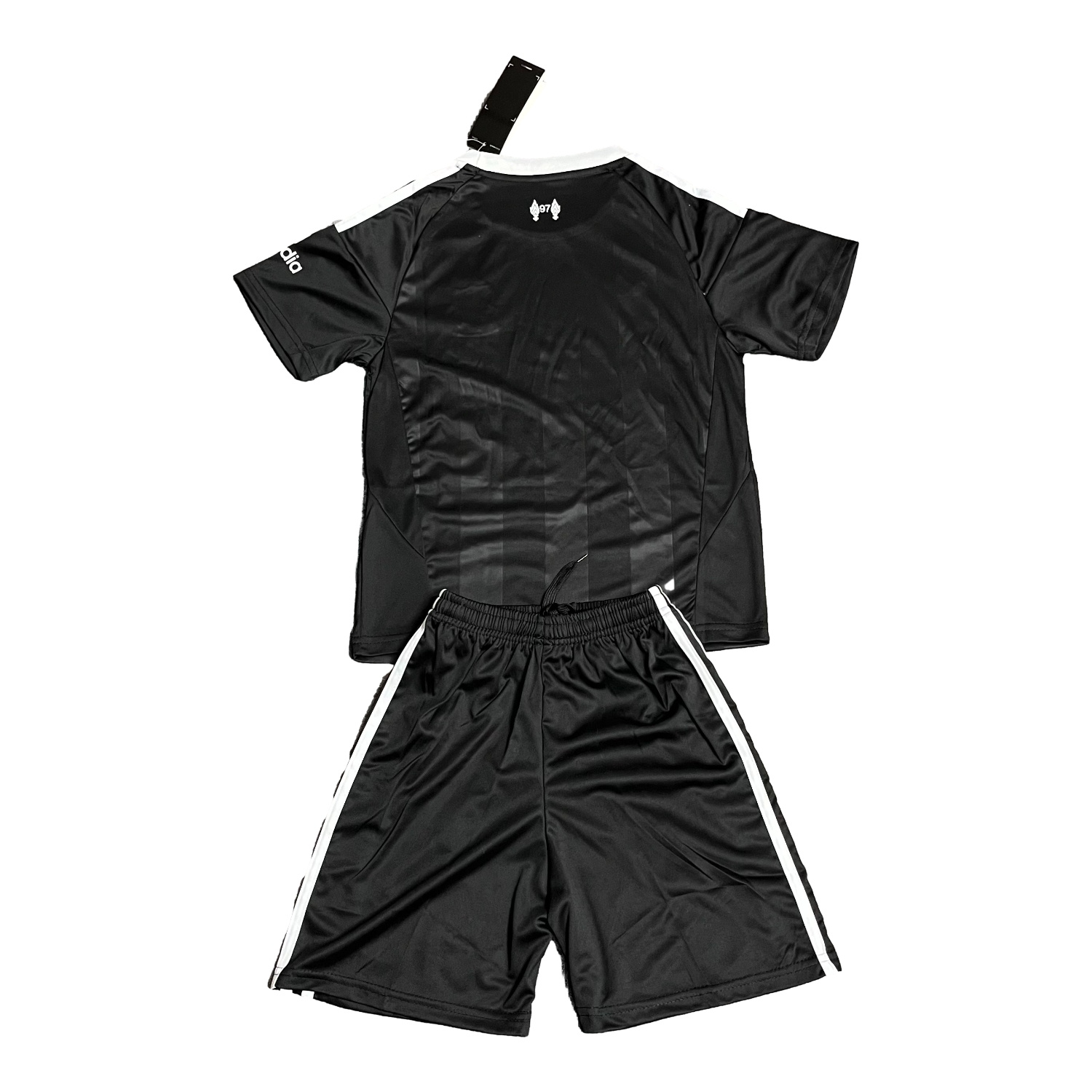 AlphaJersey-Liver.pool 25-26 Trefoil Black Goalkeeper Kids Kit